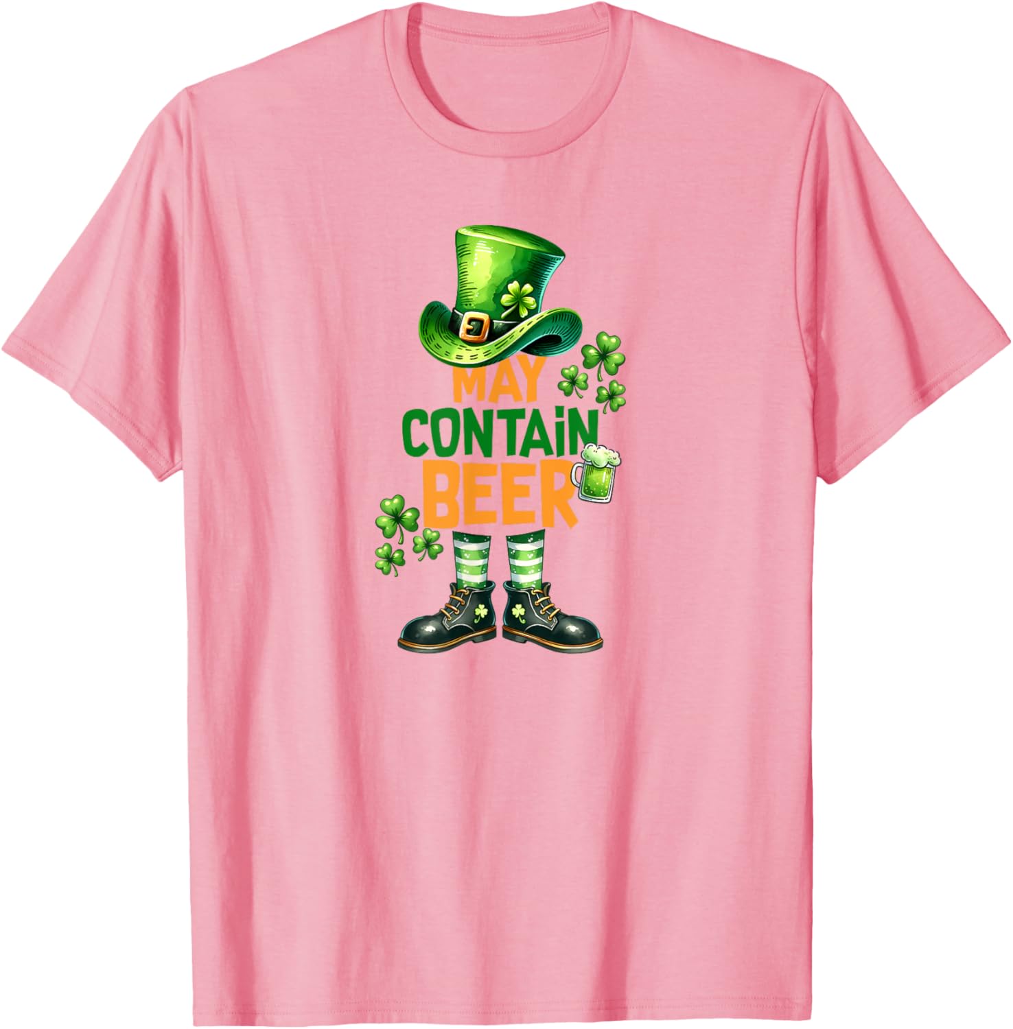 Funny May Contain Beer St Patrick's Day T-Shirt for Celebrations - 29