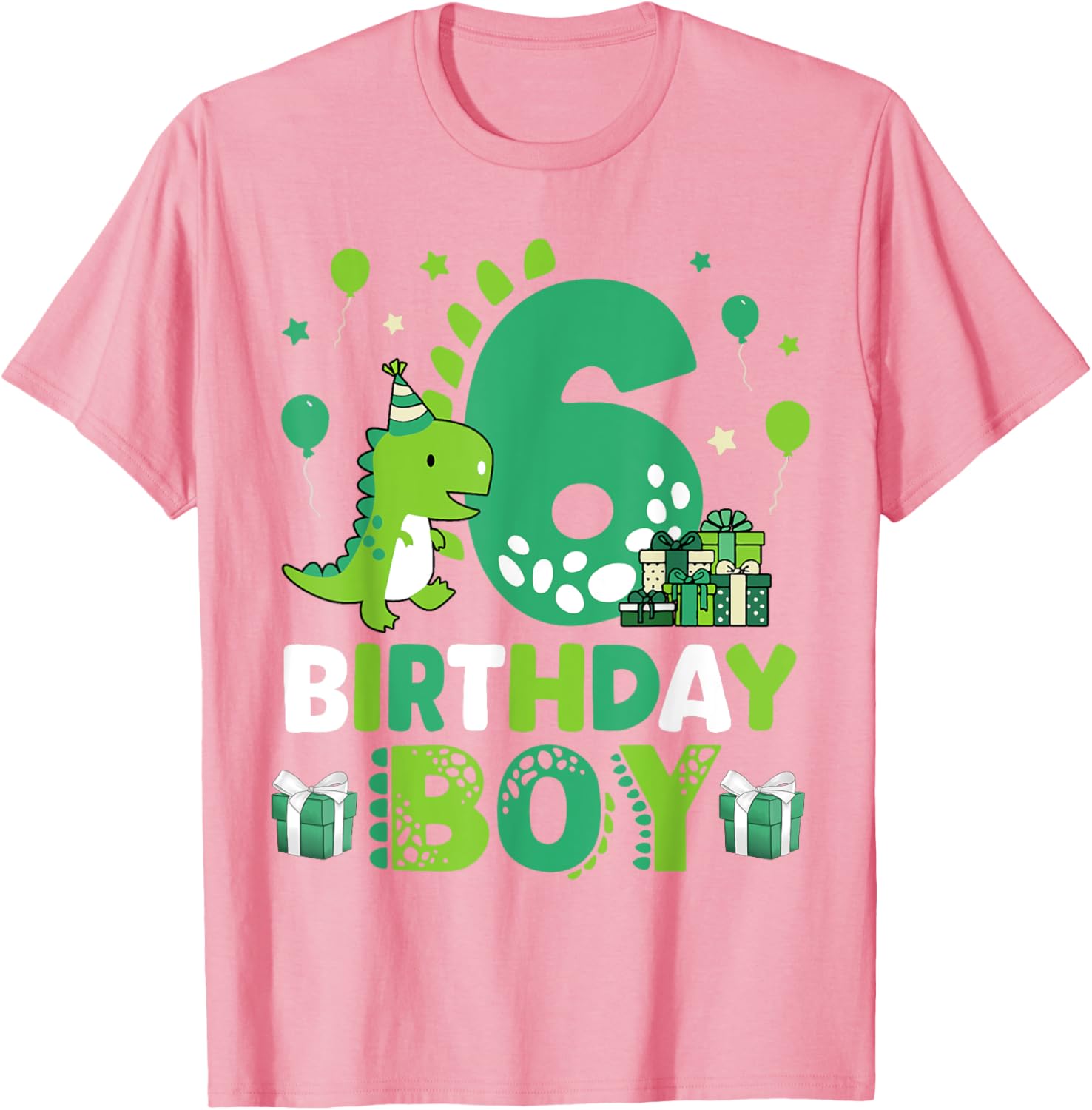 Adorable T Rex Dinosaur Shirt for Boys 6th Birthday Celebration - 16