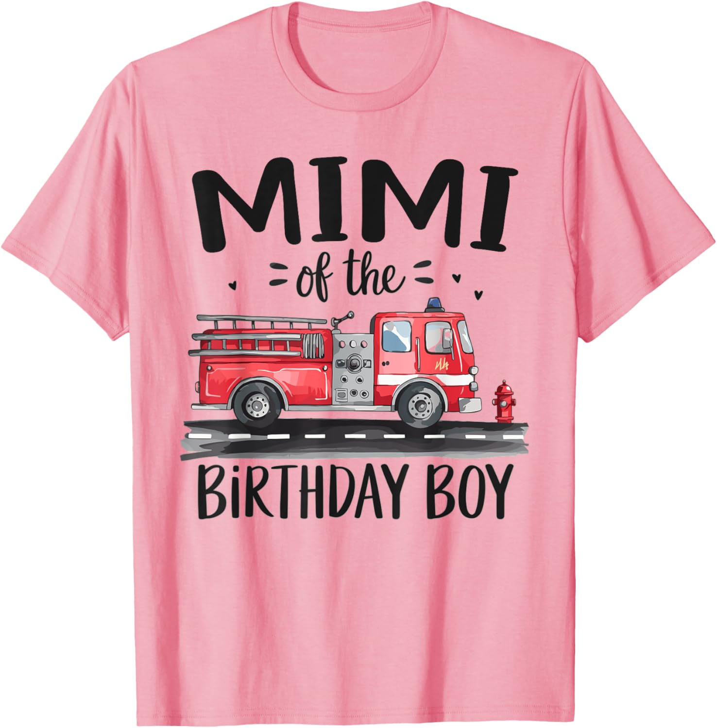 Mimi of the Birthday Boy Fire Truck T-Shirt for Grandma's Celebration - 5