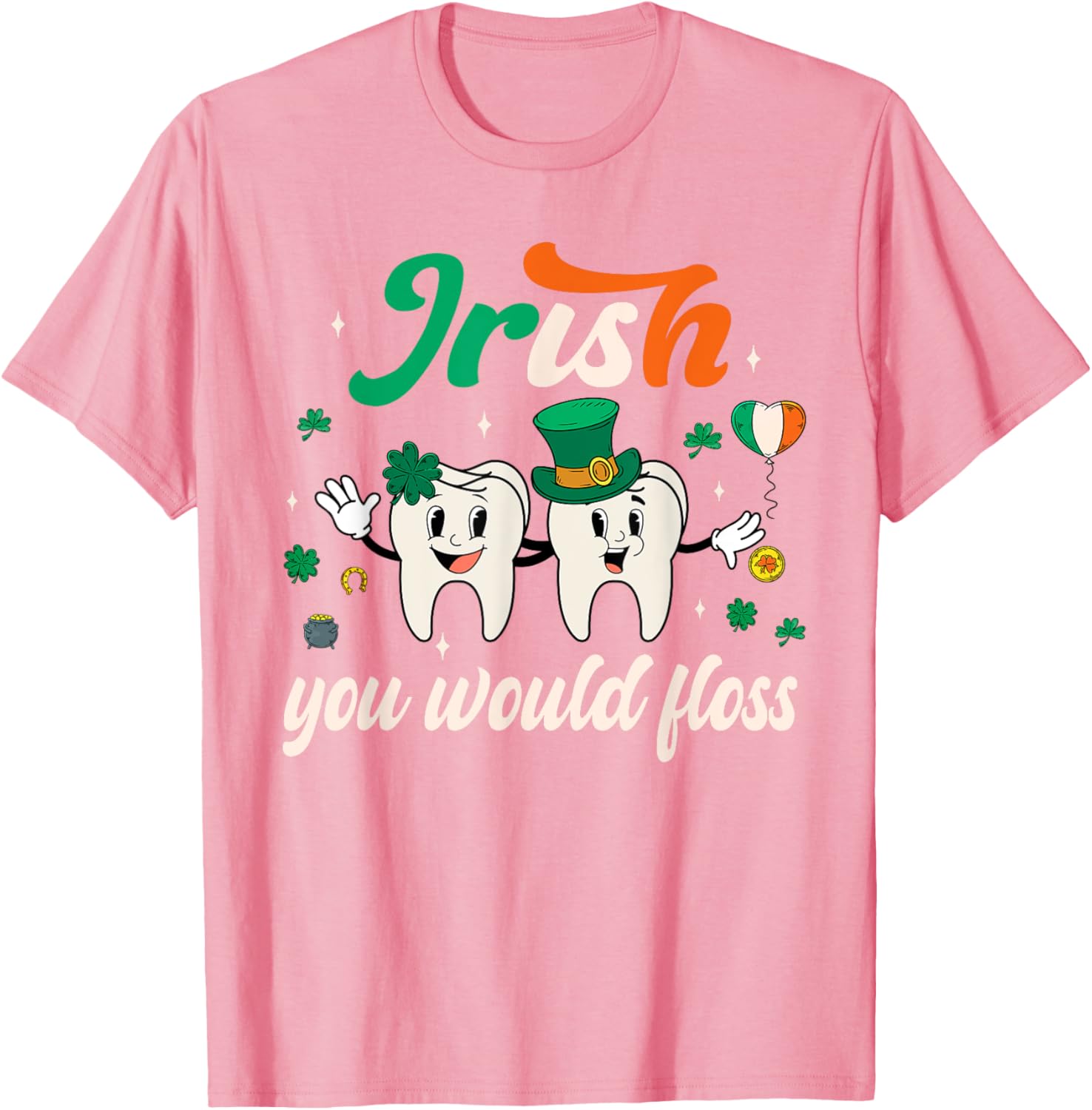 Retro Groovy Irish Dentist Tooth Patrick's T-Shirt for Fun Dental Style - 17