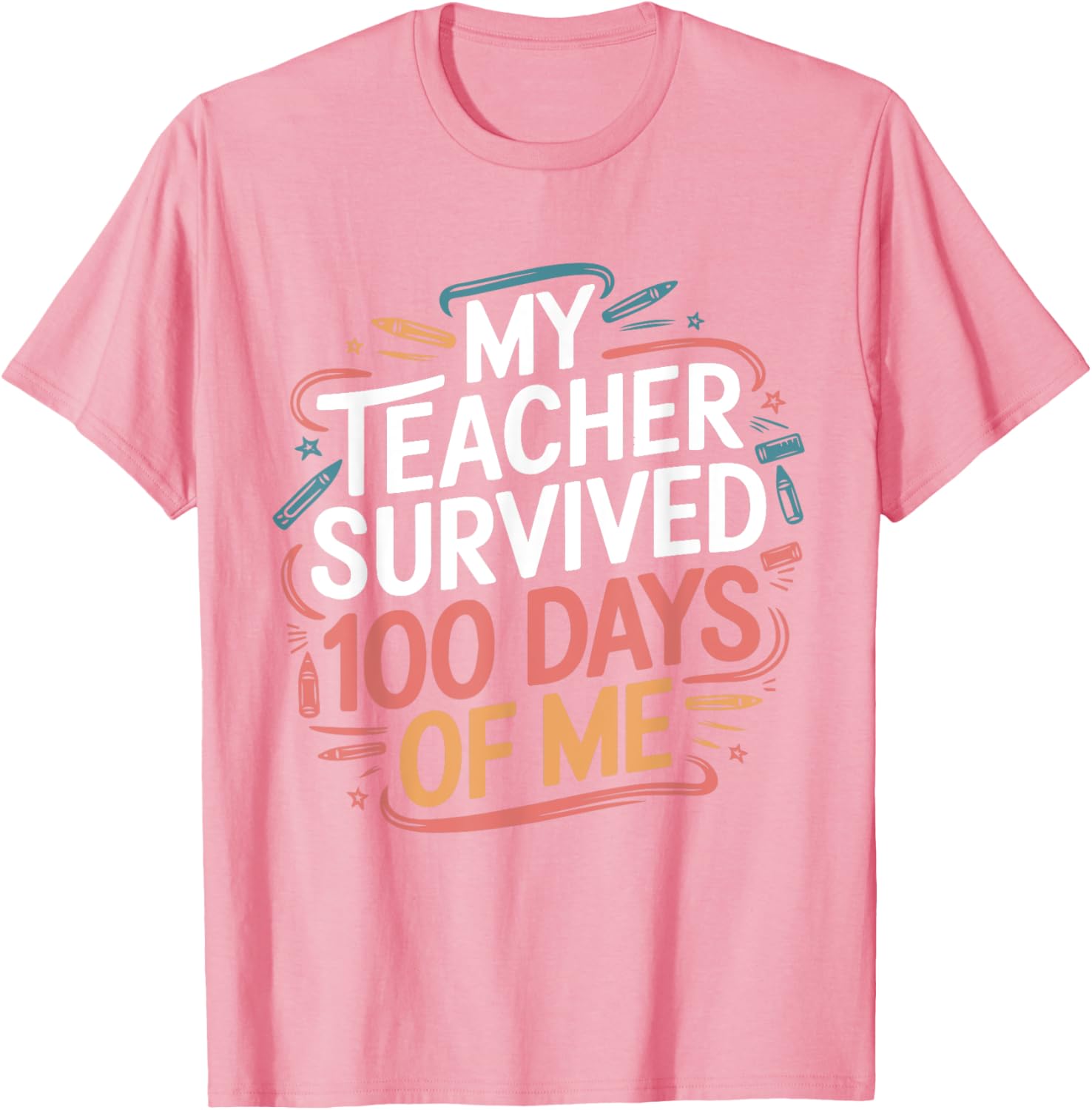 Funny Teacher 100 Days of School T-Shirt Gift for Educators - 16