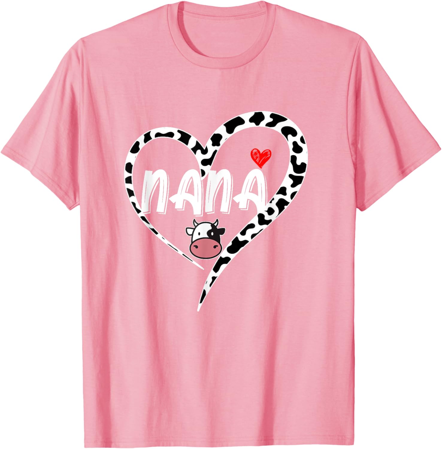 Nana Cow Print Heart T-Shirt Perfect for Mother's Day Gifts - 26