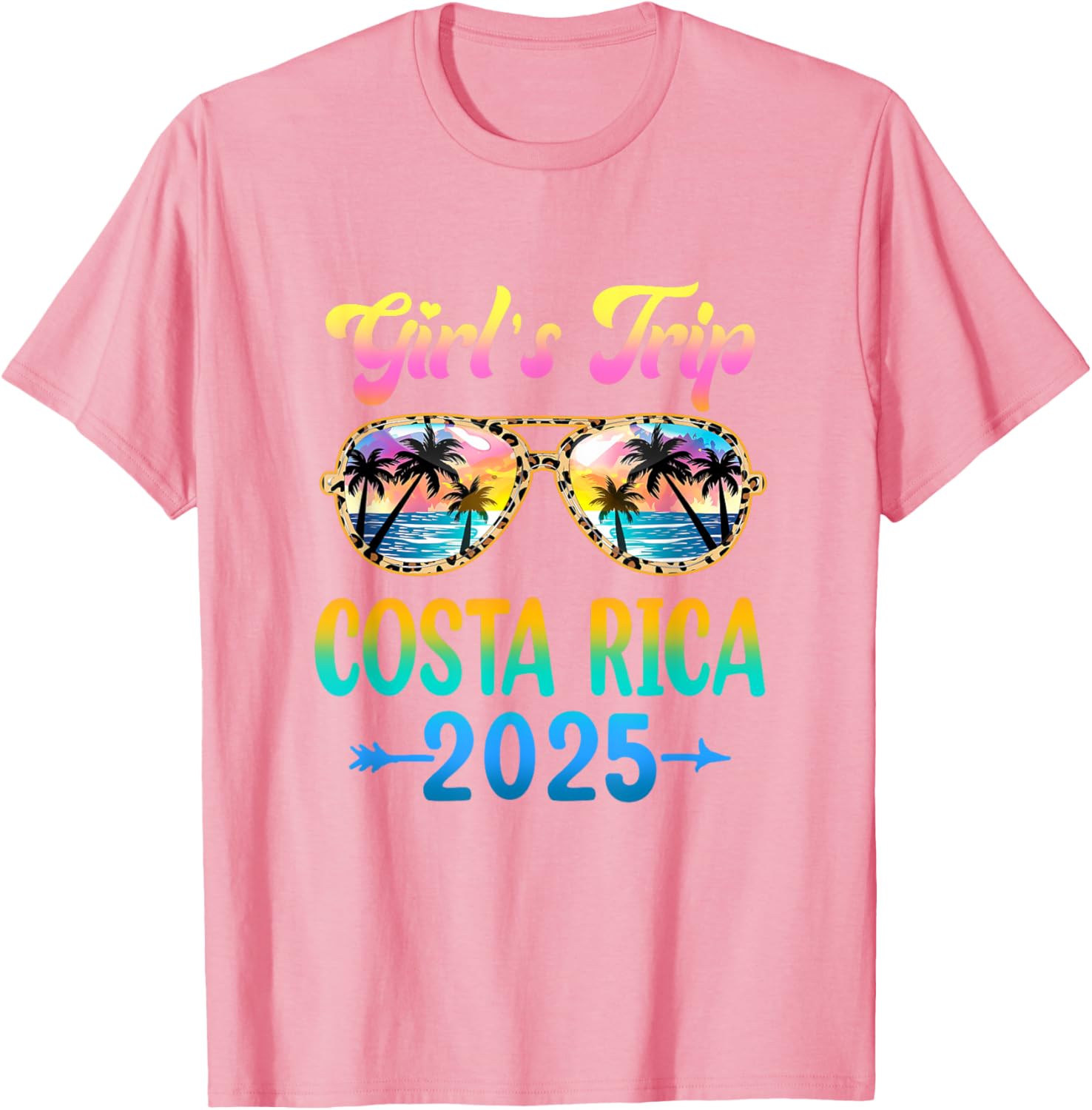 Girls Trip Costa Rica 2025 Summer Vacation Sunglasses T-Shirt - 7