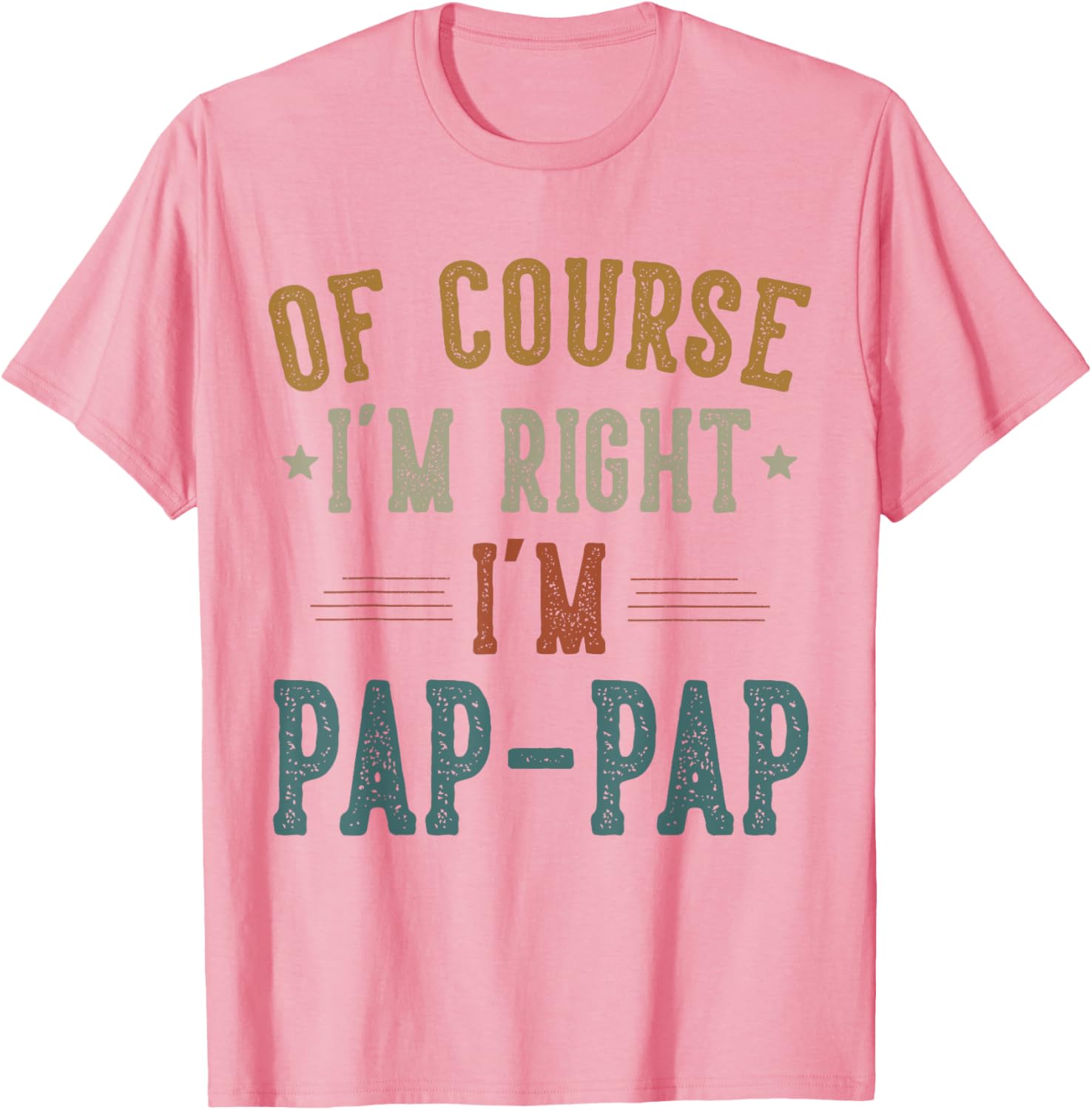 Vintage Pap Pap I'm Right T-Shirt Perfect Gift for Father's Day - 21