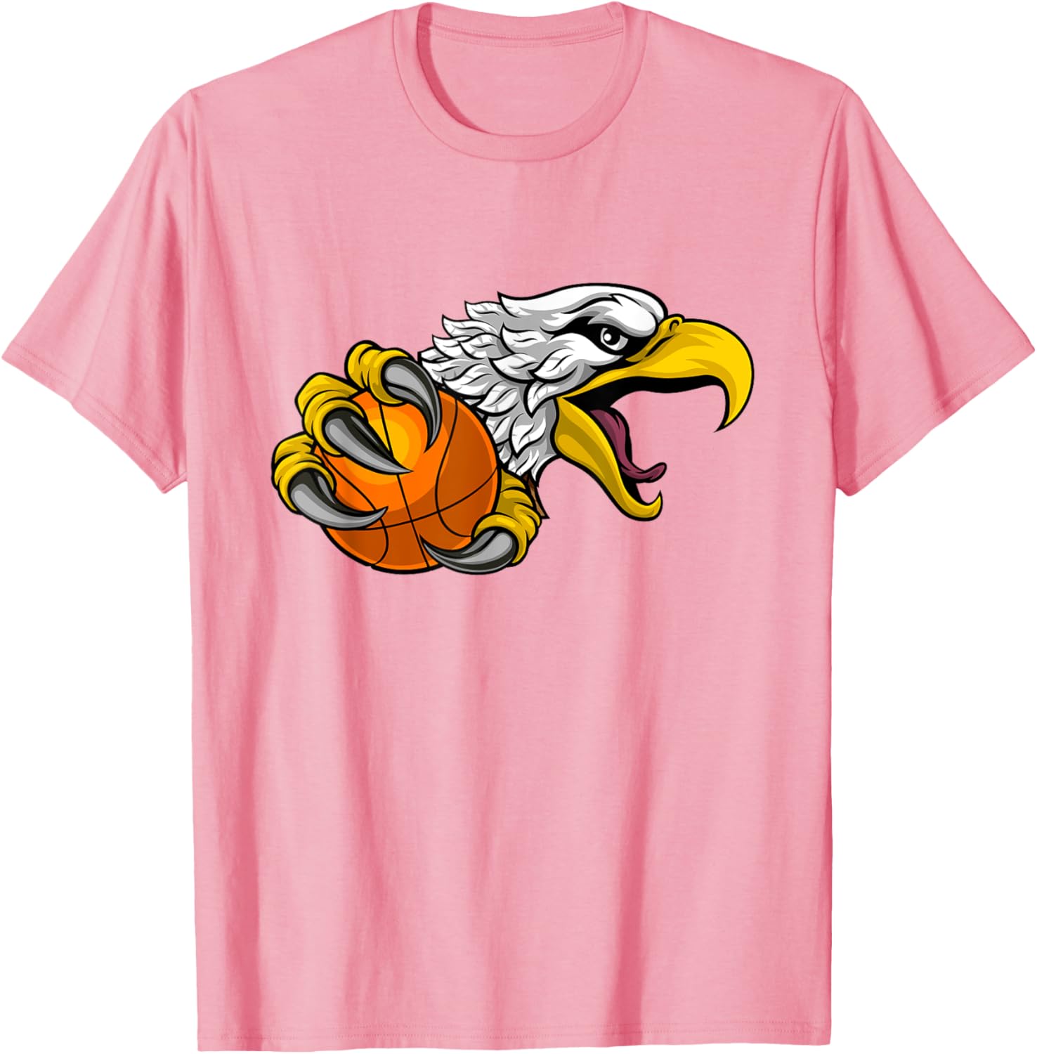 Eagle Hawk Basketball Cartoon Character T-Shirt for Fun Sports Fans - 5