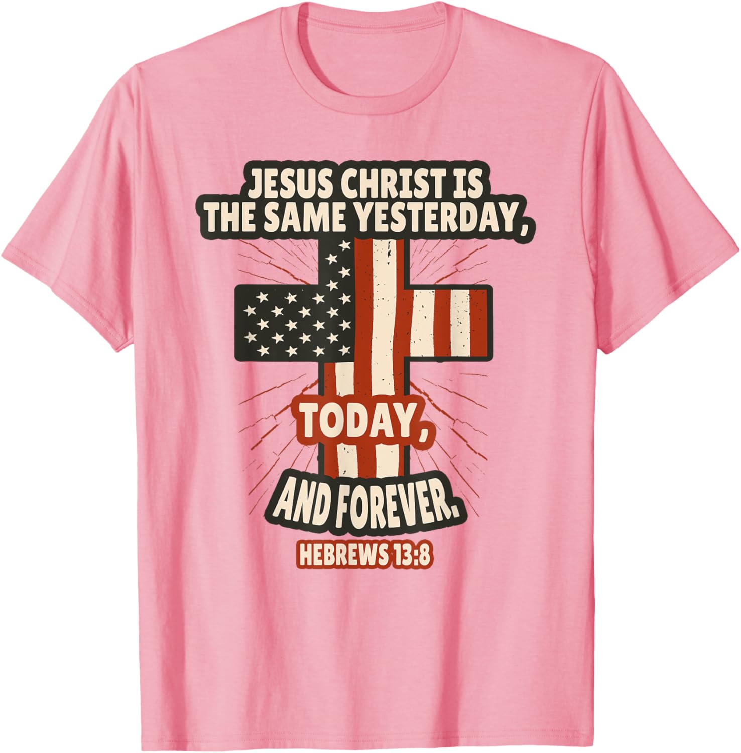 Hebrews 13:8 Inspirational Bible Verse T-Shirt for Faith-Filled Style - 25