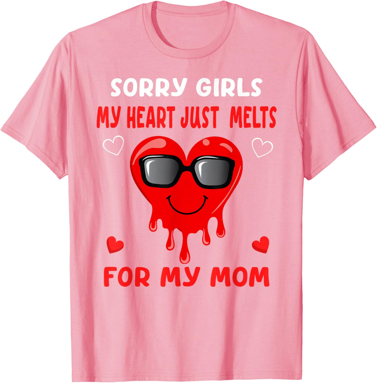 Valentine's Day Boys T-Shirt My Heart Melts for Mom Cute Gift - 15