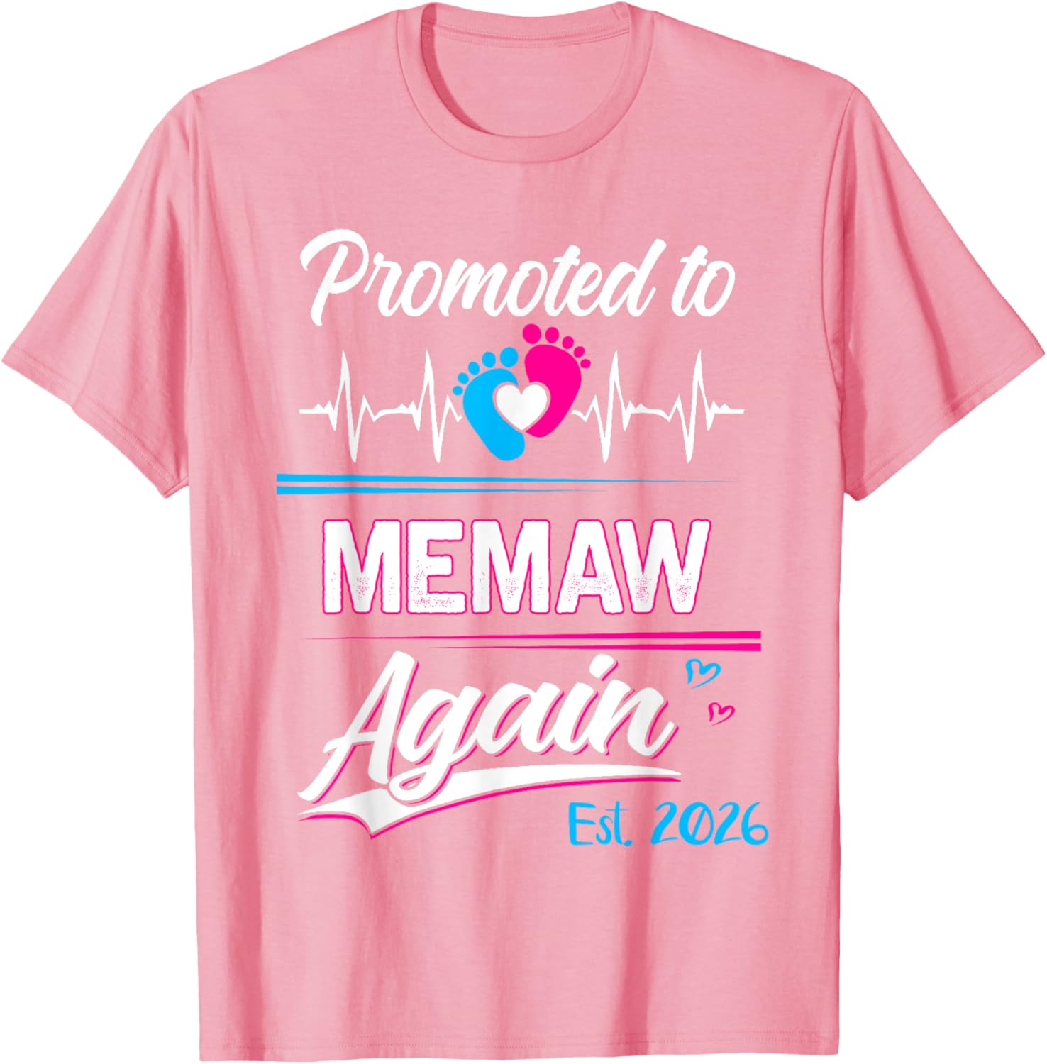 Promoted to Memaw Again 2026 Funny Pregnancy Announcement T-Shirt - 10