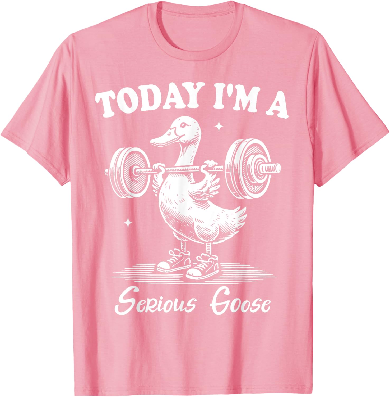 Funny Serious Goose Gym Fitness T-Shirt for Lifting Weights Lovers - 25