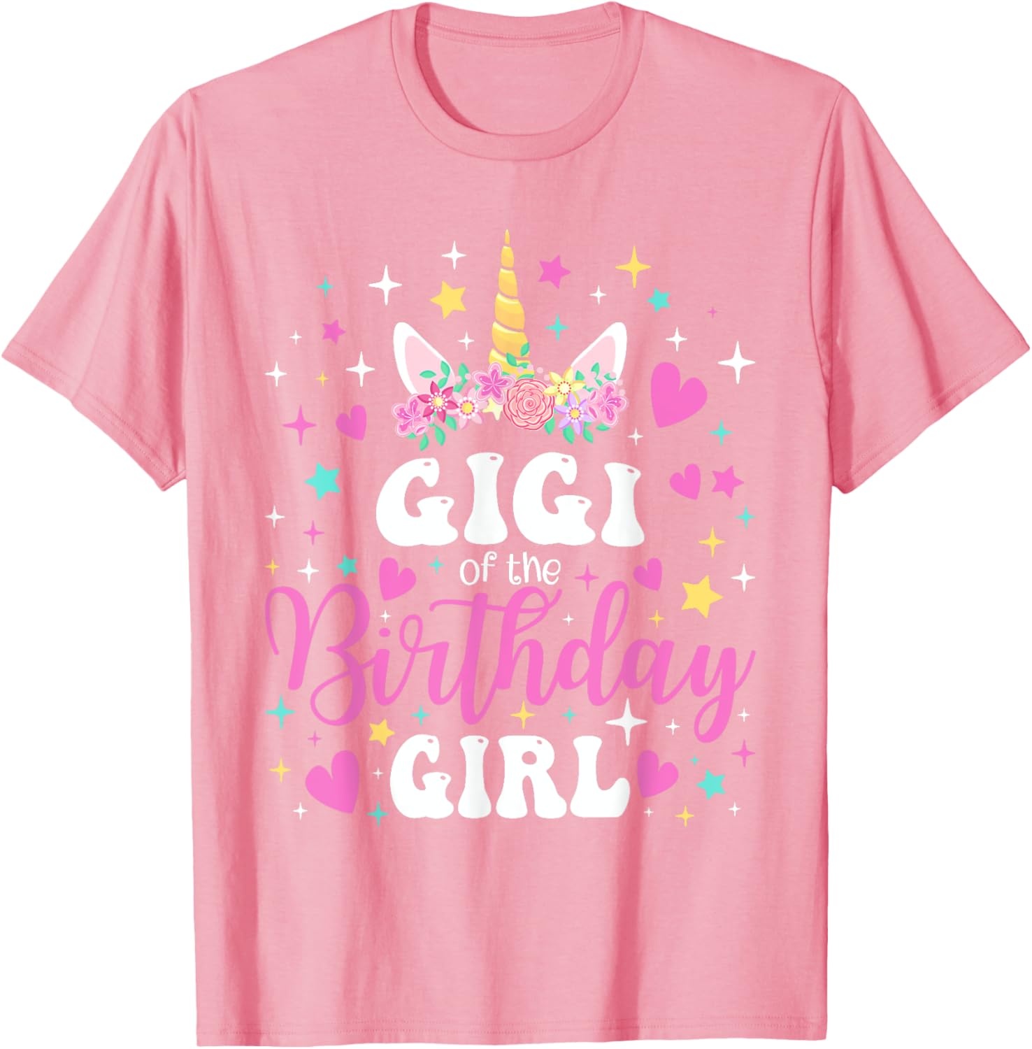 Unicorn Gigi Birthday Girl Family Matching Party Tee for Kids and Adults - 18