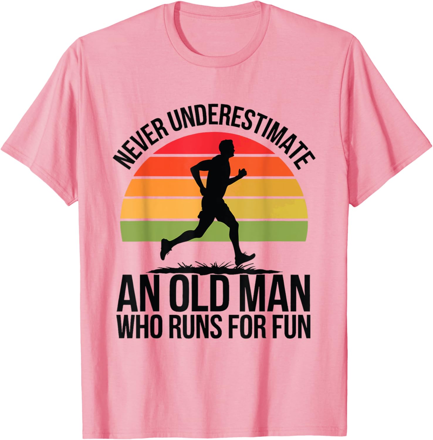 Funny Old Man Running T-Shirt for Senior Fitness Lovers and Runners - 6
