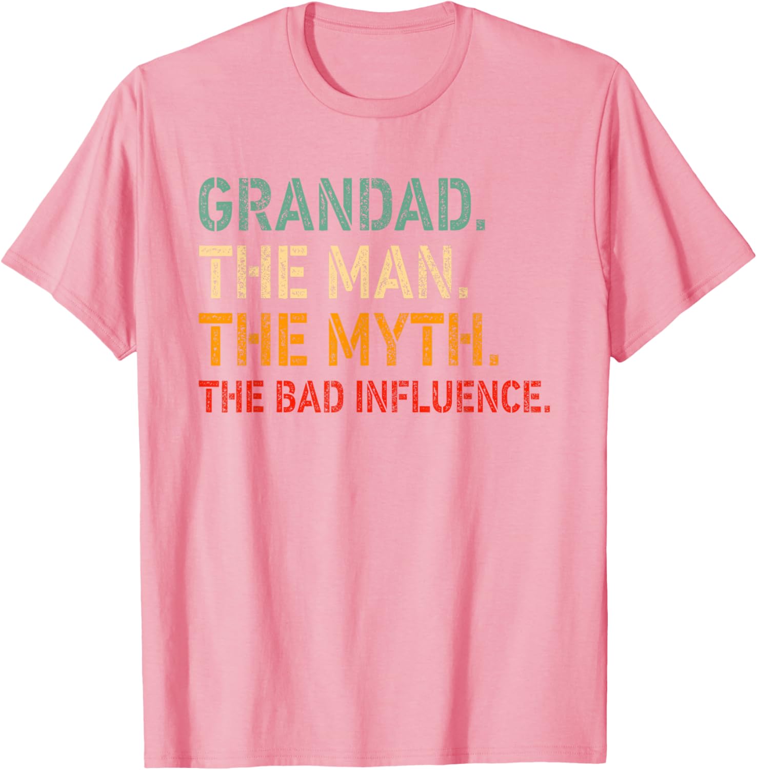 Funny GRANDAD T-Shirt for Men The Man The Myth The Bad Influence Apparel - 4