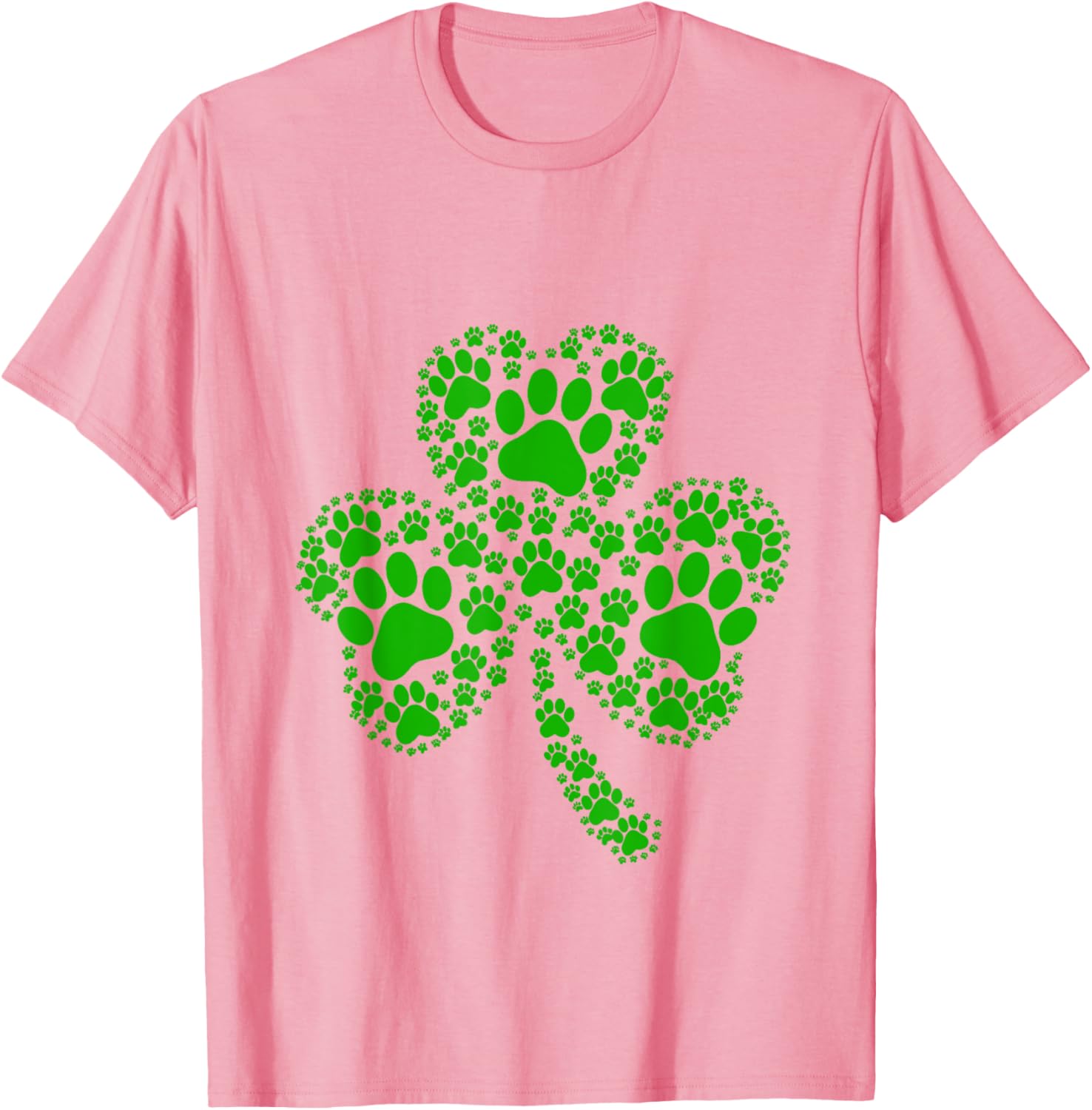 Irish Dog Lover T-Shirt with Shamrock and Paw Print for St Patricks Day - 2