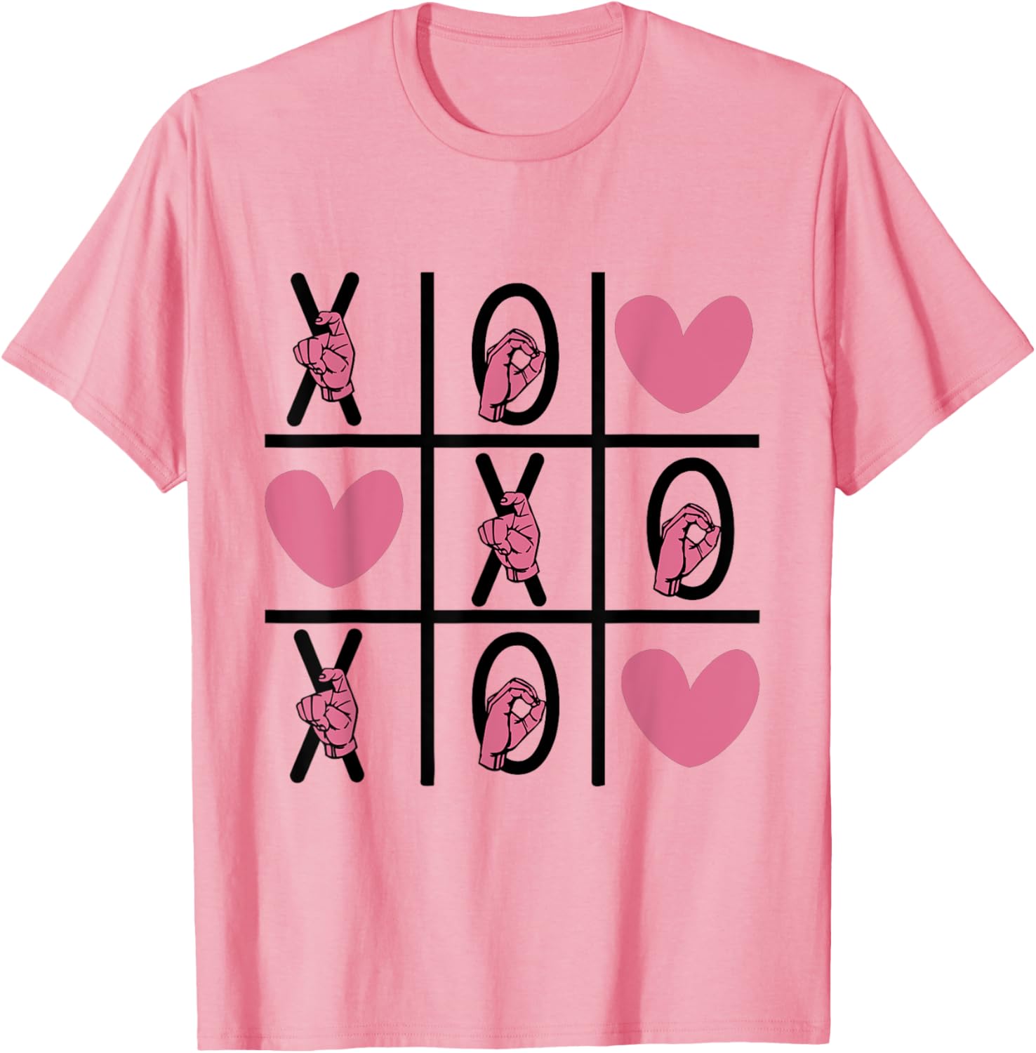 ASL Love Hand Sign Valentine's Day T-Shirt for Deaf Community XOXO - 7