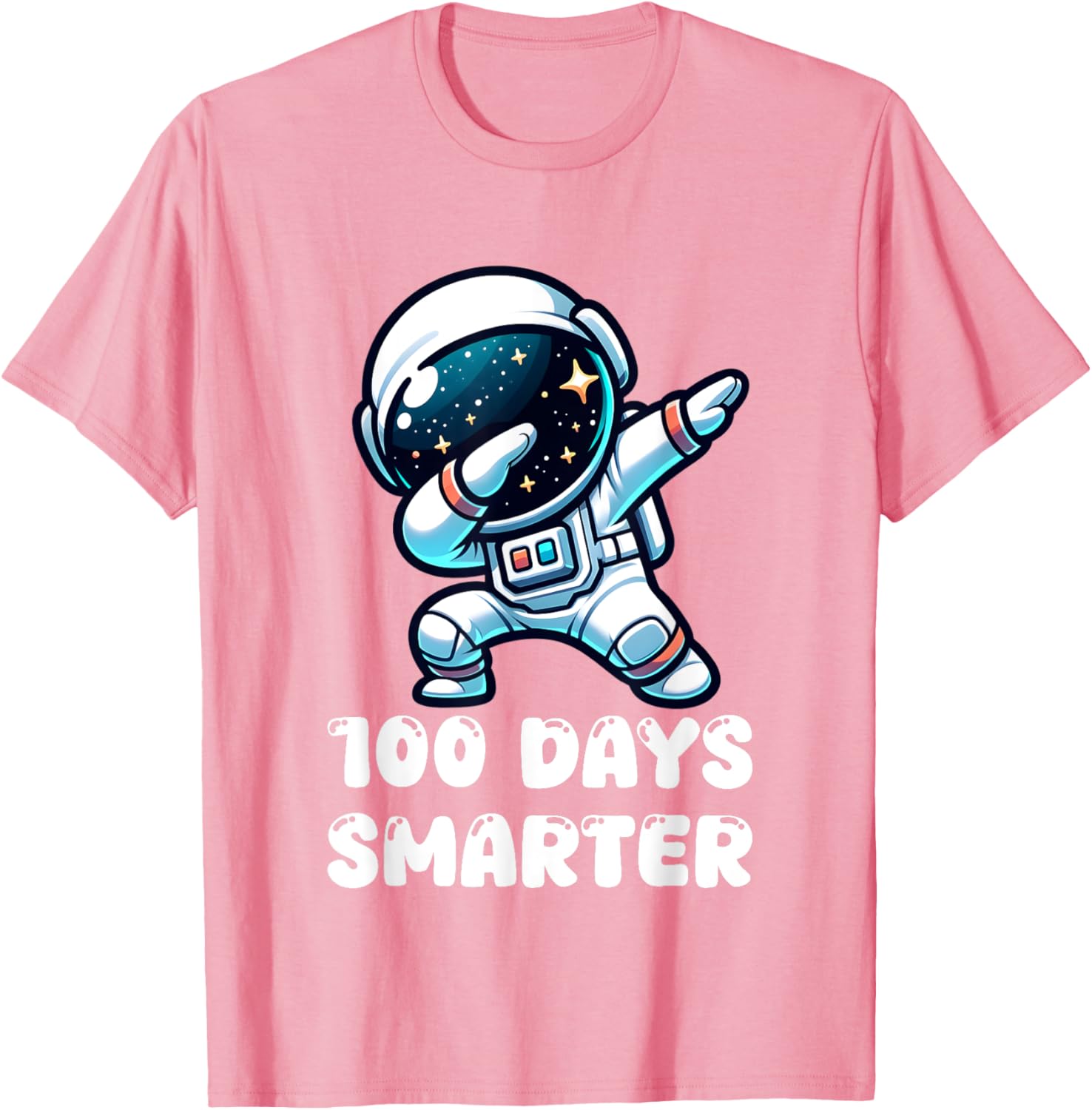 100 Days Smarter Dabbing Astronaut Boys T-Shirt for School Celebration - 5