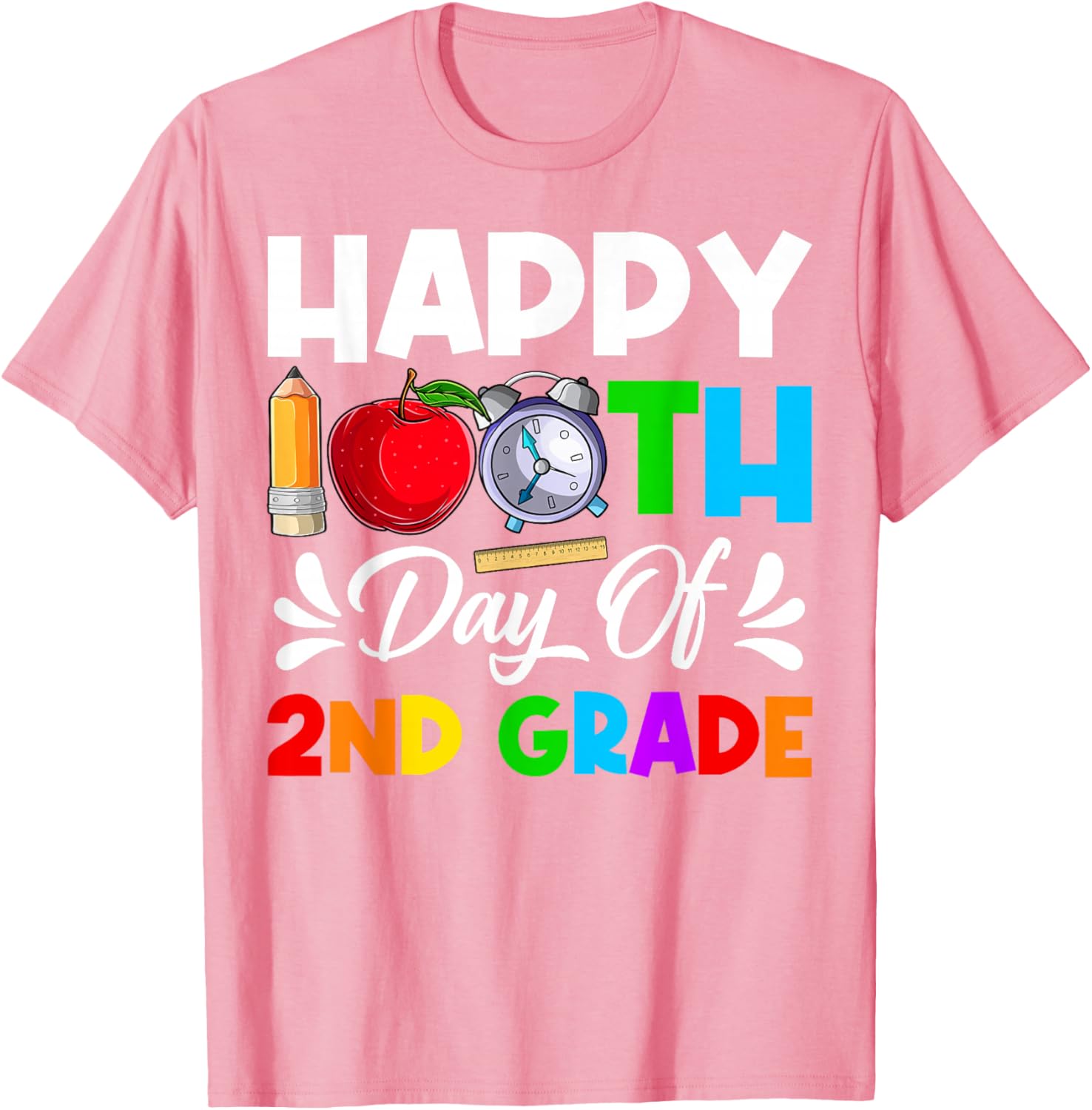 Happy 100th Day 2nd Grade T-Shirt for Boys and Girls, 100 Days Smarter - 2