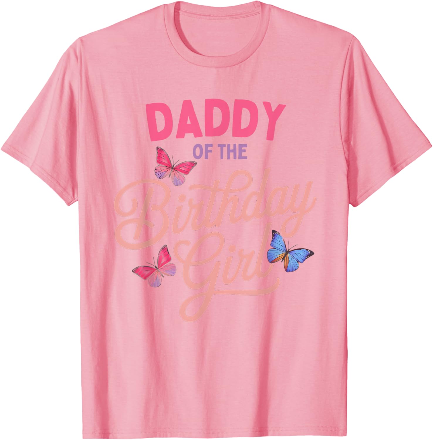 Daddy of the Birthday Girl Butterfly Family Matching T-Shirt - 21