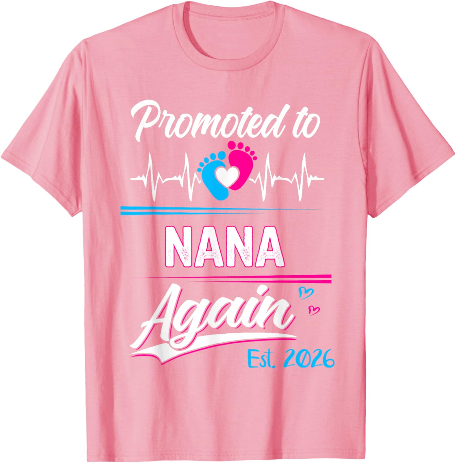 Promoted to Nana Again 2026 Pregnancy Announcement T-Shirt Gift - 6