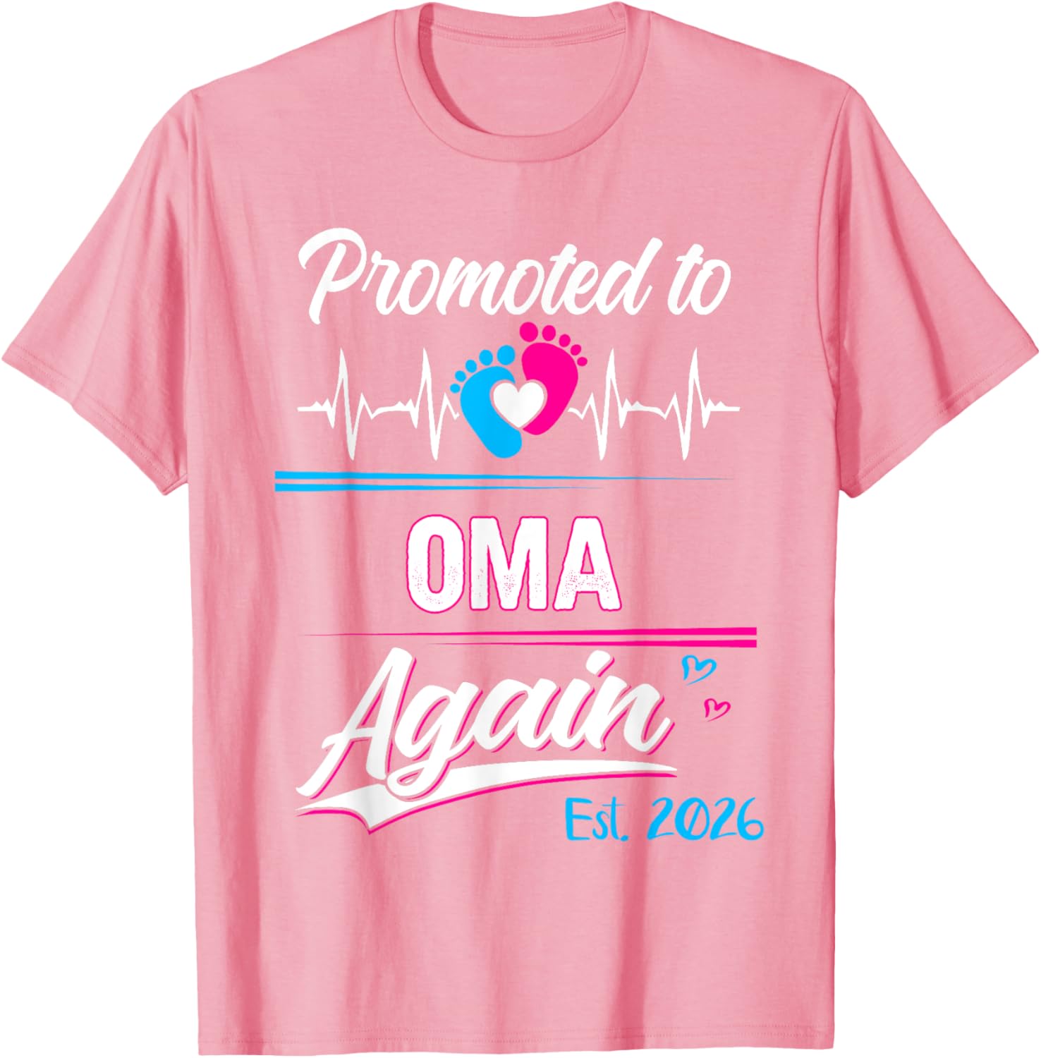 Promoted to Oma Again 2026 Cute Pregnancy Announcement T-Shirt - 27