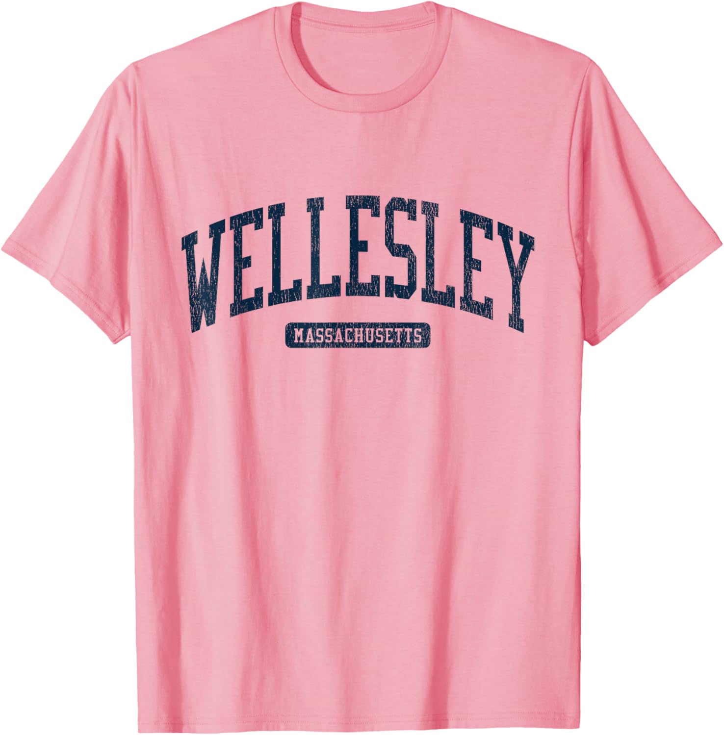 Wellesley MA College Style Blue T-Shirt for Students and Alumni - 10
