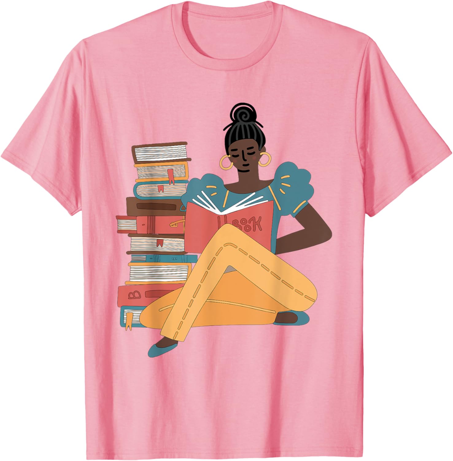 Black Brown Girls Read Books T-Shirt for Bookish Afro American Librarians - 10