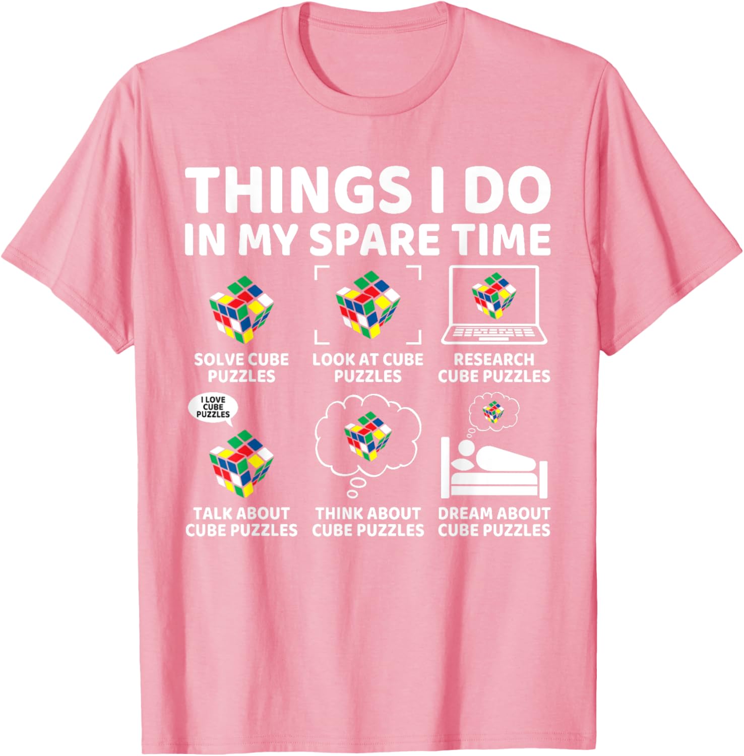 Funny Cube Puzzle Speed Cubing T-Shirt for Puzzle Lovers and Fans - 3