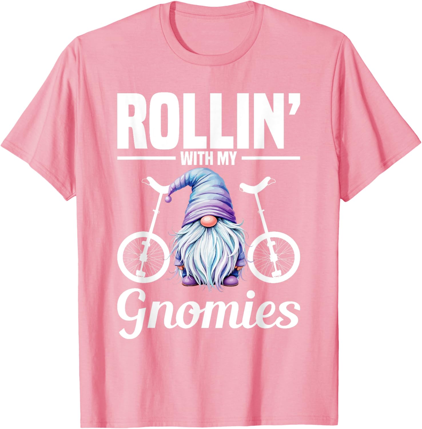 Monocycle Riding Gnomies Unicyclist T-Shirt Fun Apparel for Cyclists - 13