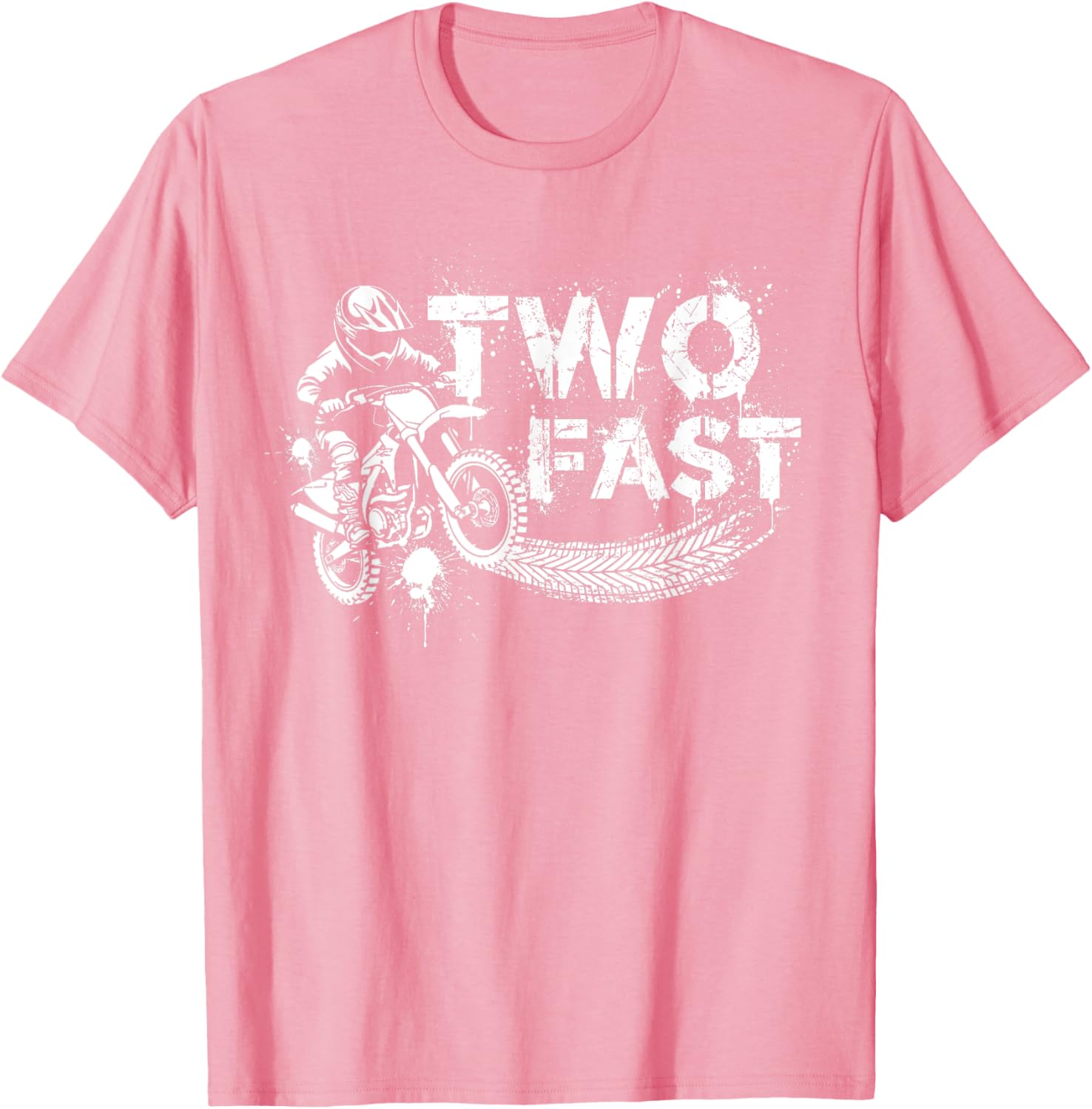 Fast Dirt Bike Birthday T-Shirt for 2nd Birthday Boy - Fun Decorations - 2