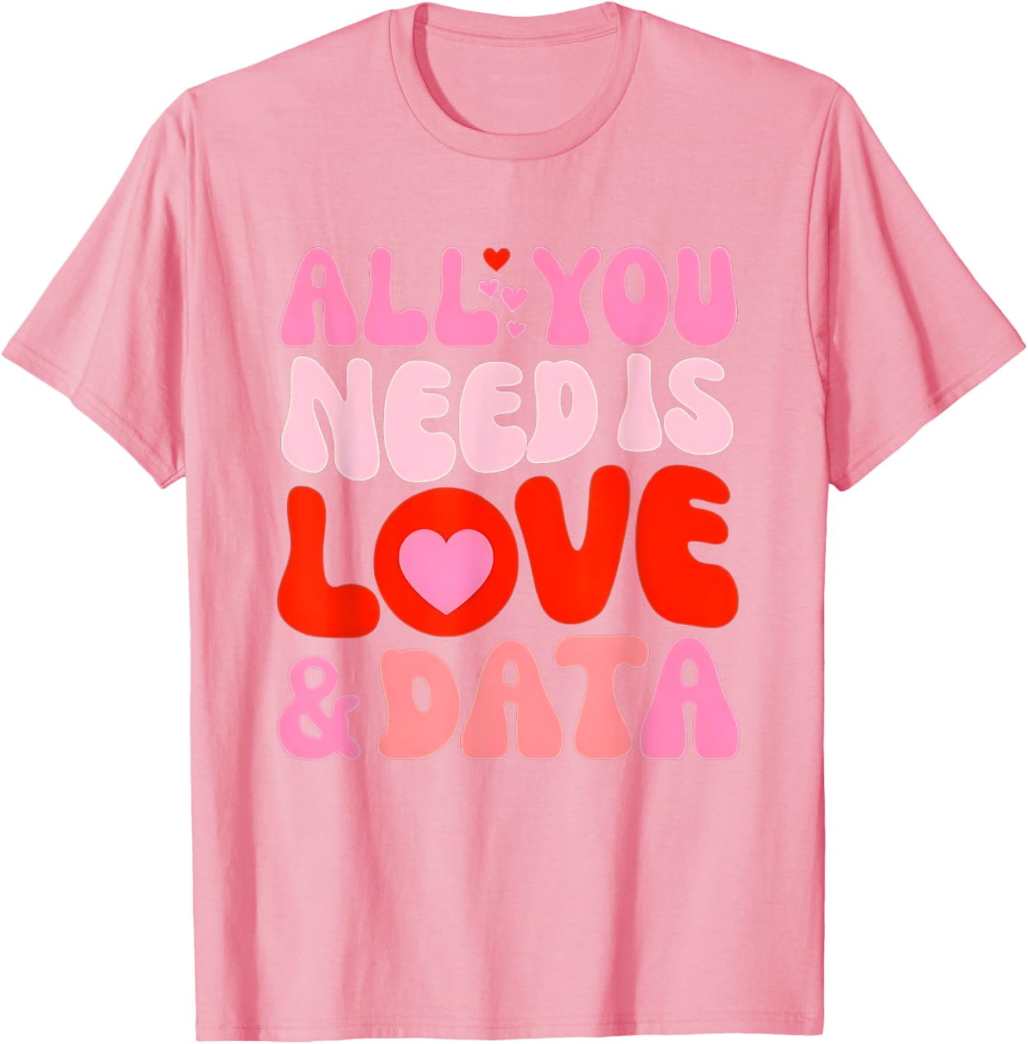 Retro Love and Data Teacher Valentine's Day T-Shirt for Educators - 10