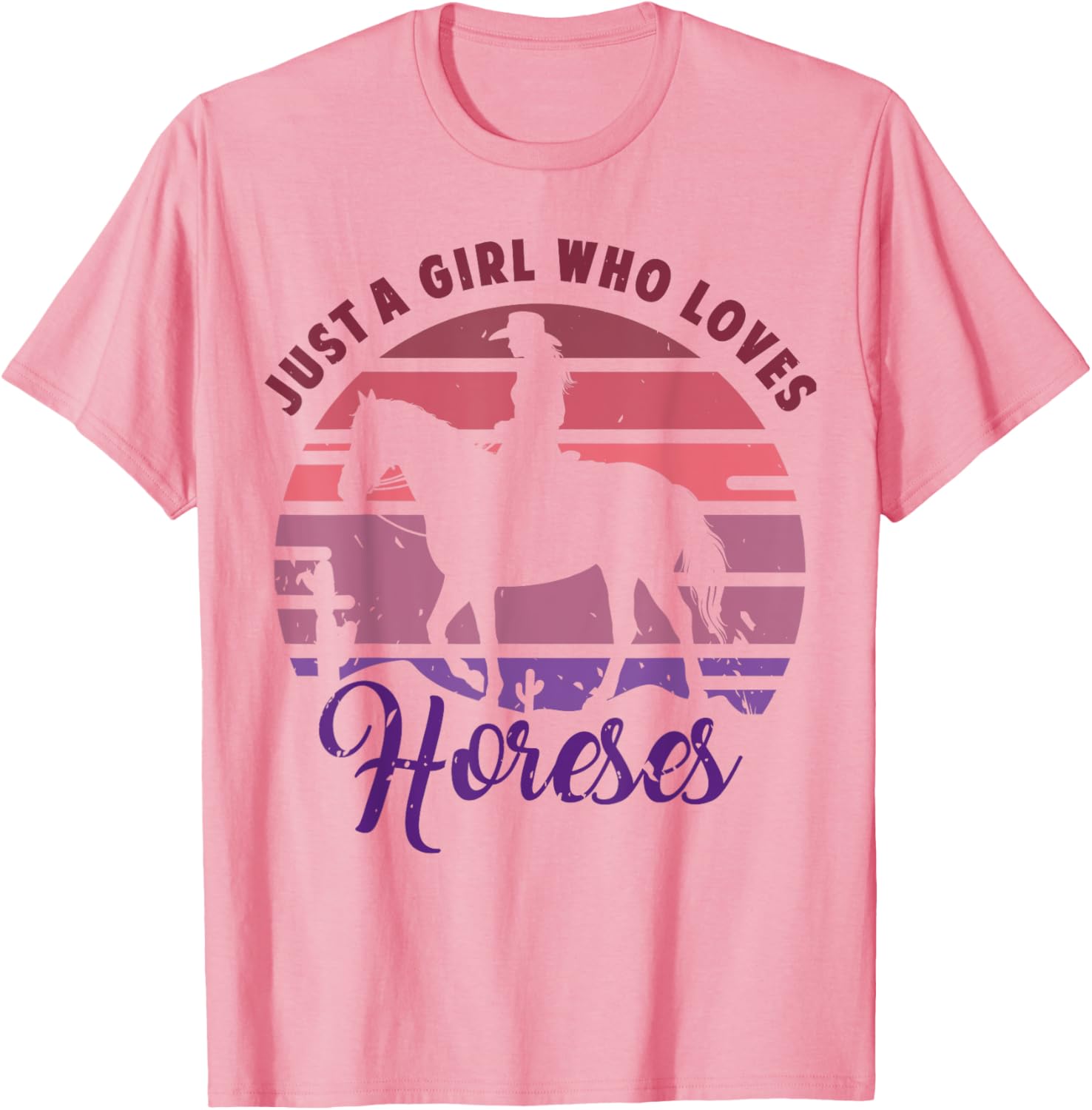 Just A Girl Who Loves Horses T-Shirt for Girls Who Love Horseback Riding - 15