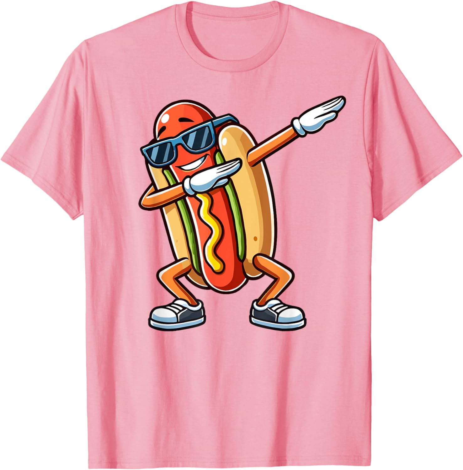 Funny Dabbing Hotdog Sunglasses Kids T-Shirt for Dog and Hotdog Lovers - 9