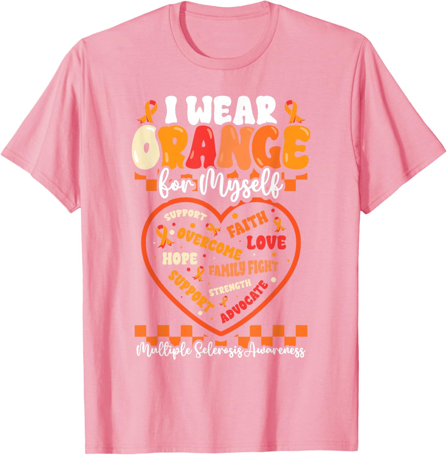 Wear Orange Ribbon MS Warrior T-Shirt for Multiple Sclerosis Awareness - 8