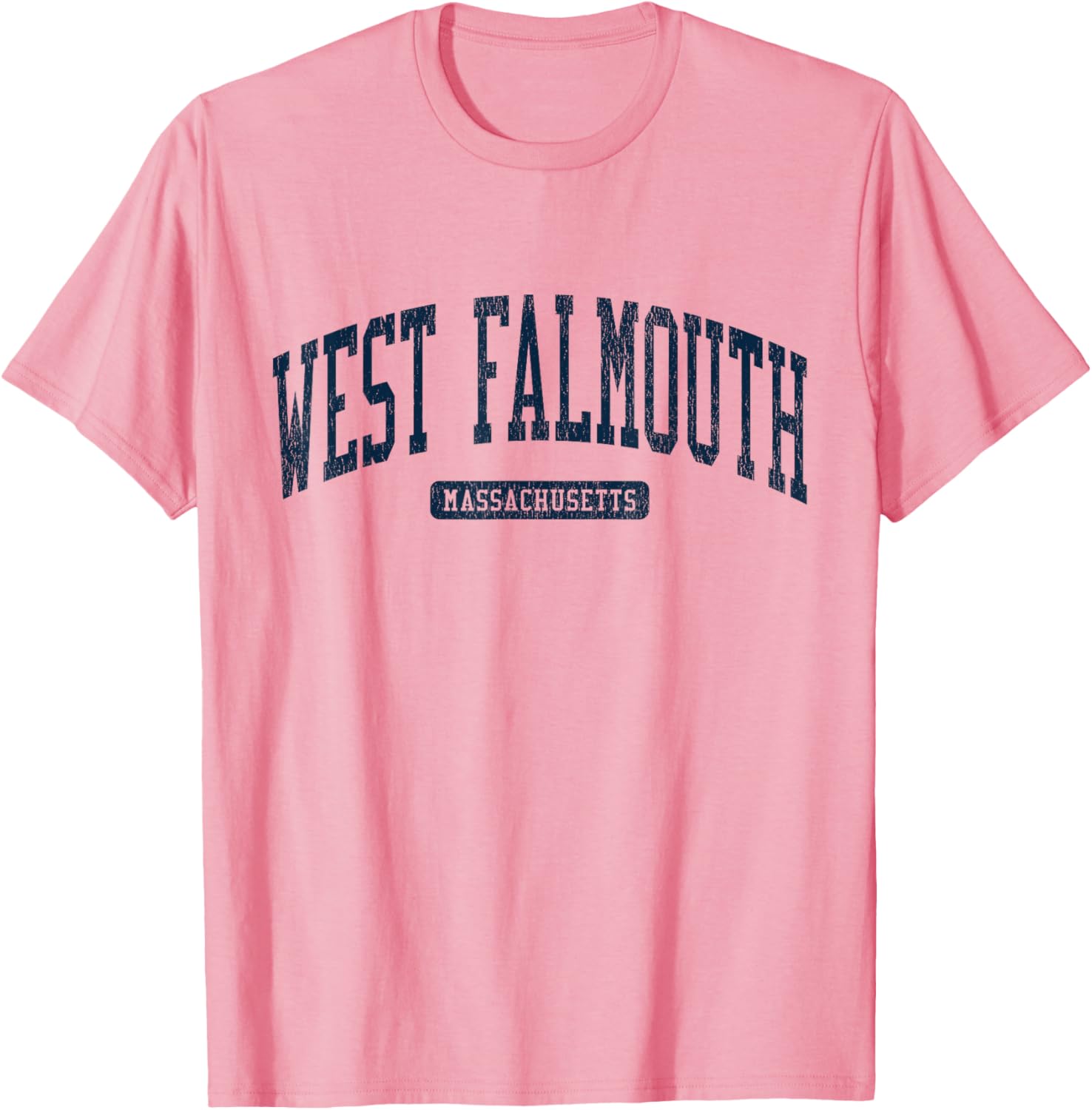 West Falmouth MA College University Stylish Blue T-Shirt for Casual Wear - 3