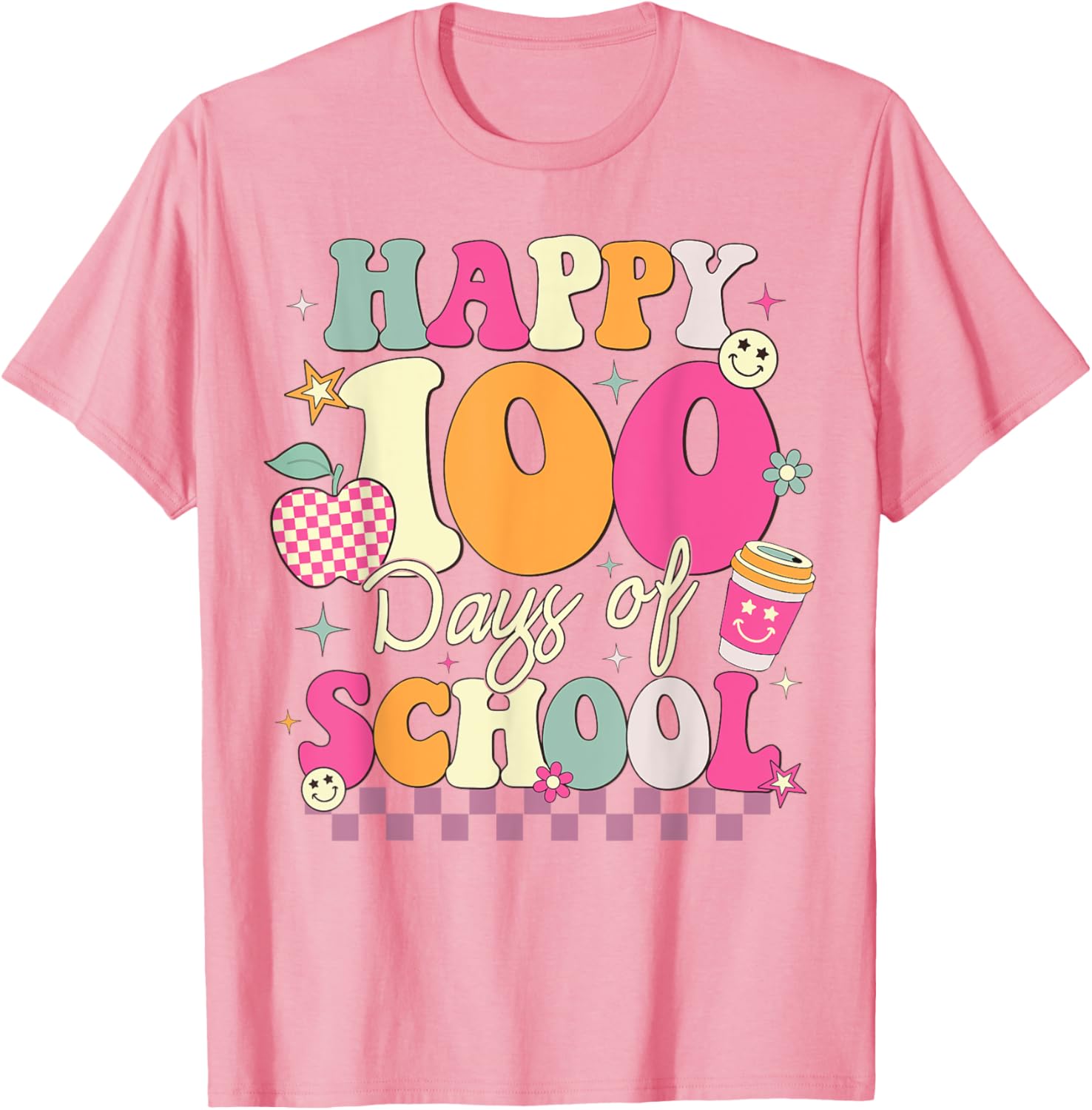 Happy 100th Day of School T-Shirt for Girls Fun Celebration Outfit - 22