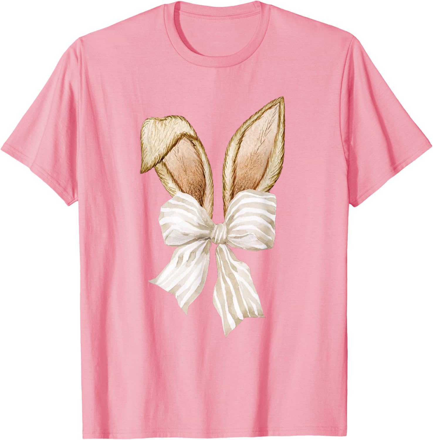 Coquette Bow Bunny Ears Rabbit Retro Easter Day T-Shirt for Kids - 22