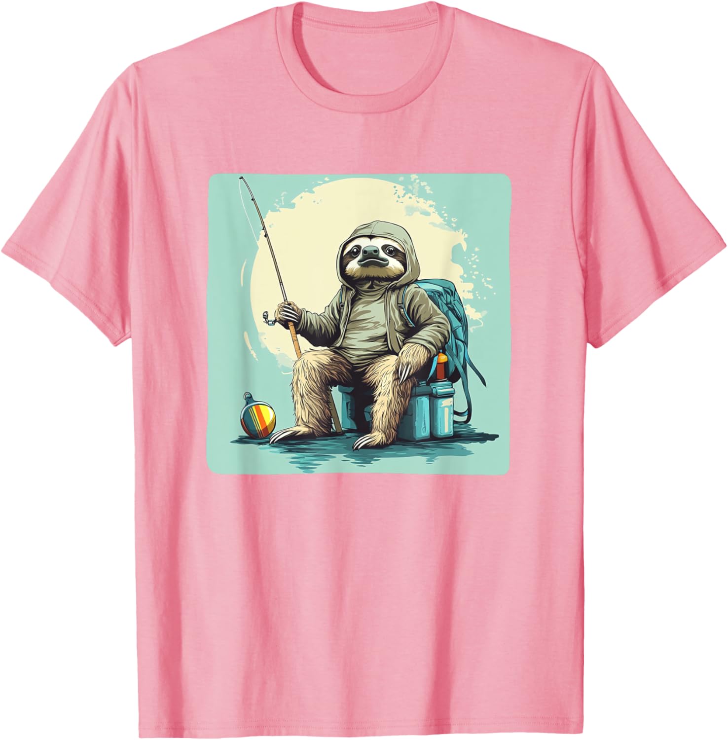 Fishing Sloth T-Shirt - Slow and Steady Wins the Catch Apparel - 3