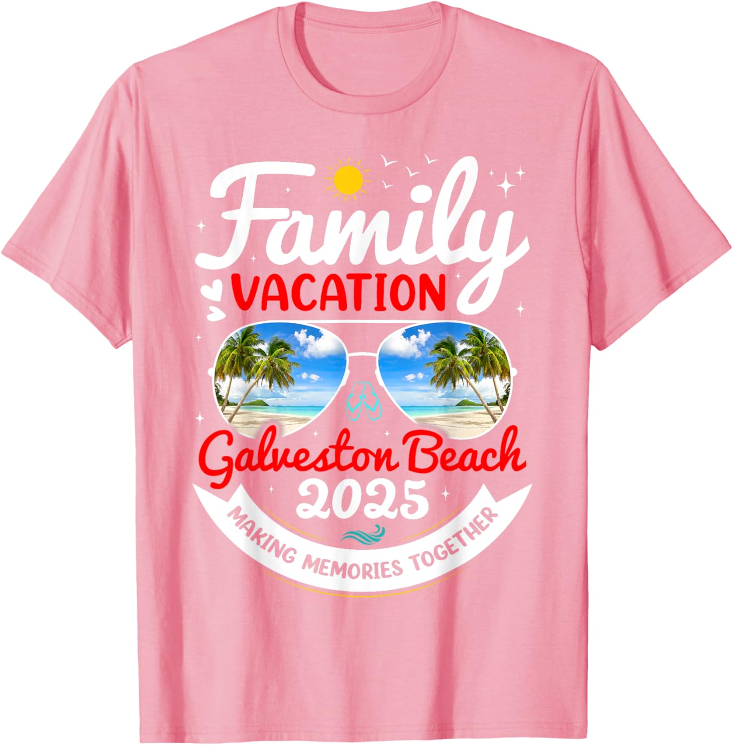 Galveston Beach Family Vacation 2025 Group T-Shirt for Fun Memories - 7