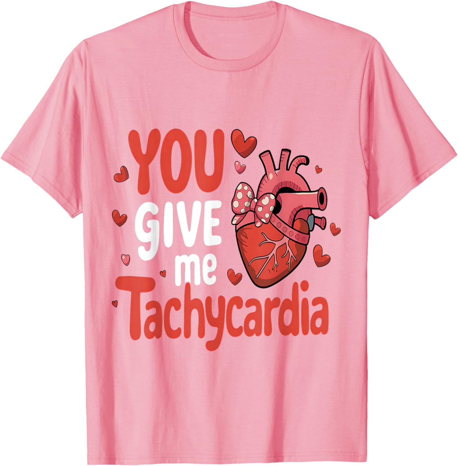 Cute You Give Me Tachycardia Nurse Valentines Day Scrub Top for Women - 6