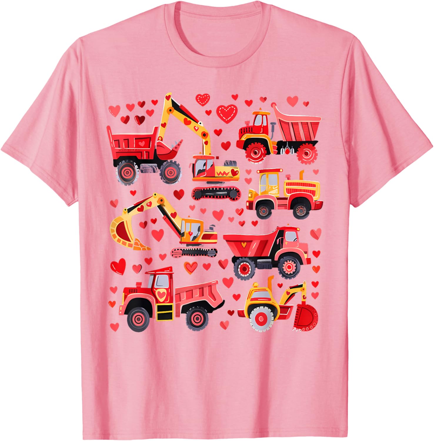 Loads of Love Construction Trucks Valentine's Day T-Shirt for Toddler Boys - 1