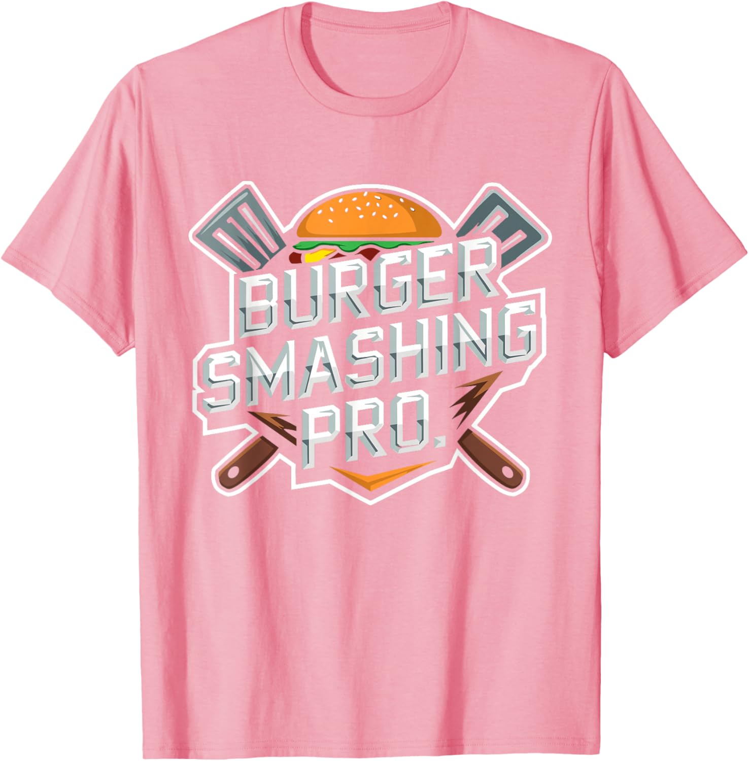 Smash Burger Lover Grilled Cheeseburger Flat Top T-Shirt for Foodies - 5