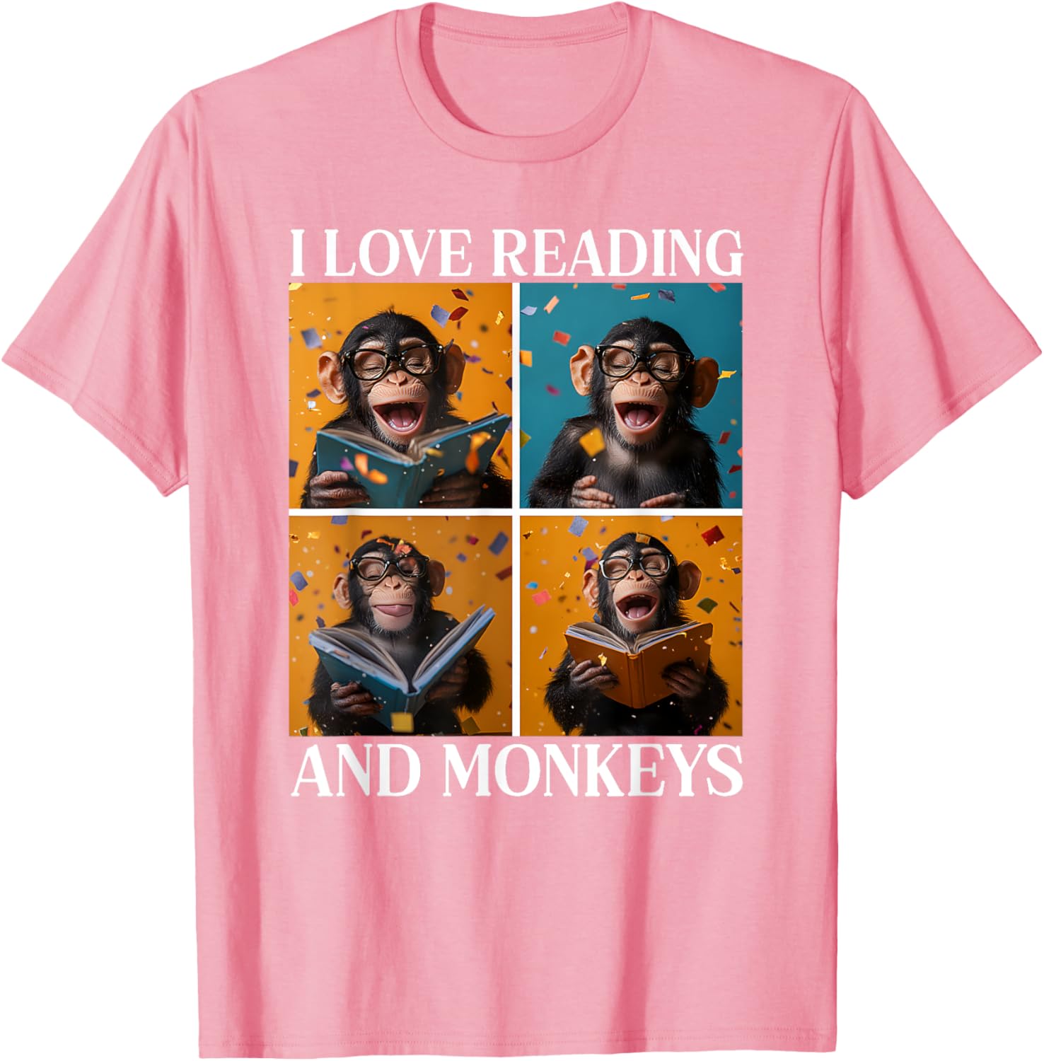 Adorable Love Reading and Monkeys T-Shirt for Book Lovers and Kids - 6