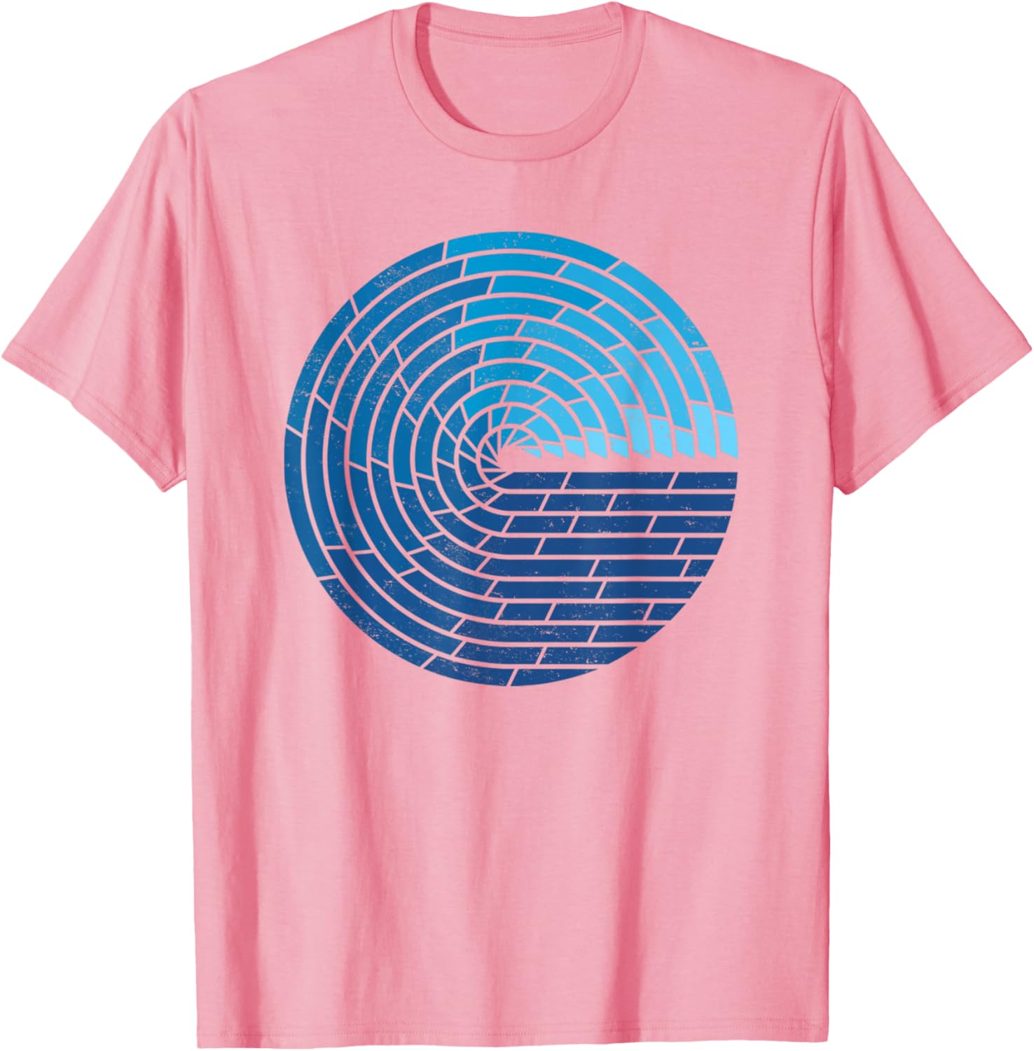 Vintage Ocean Circle Design T-Shirt for Trendy Beach Lovers - 17