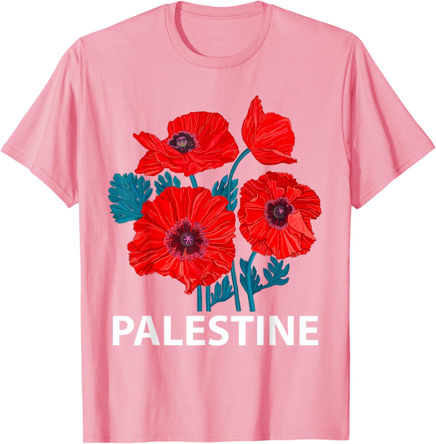 Palestine Patriotic Poppy T-Shirt for Palestinian Resistance Support - 11