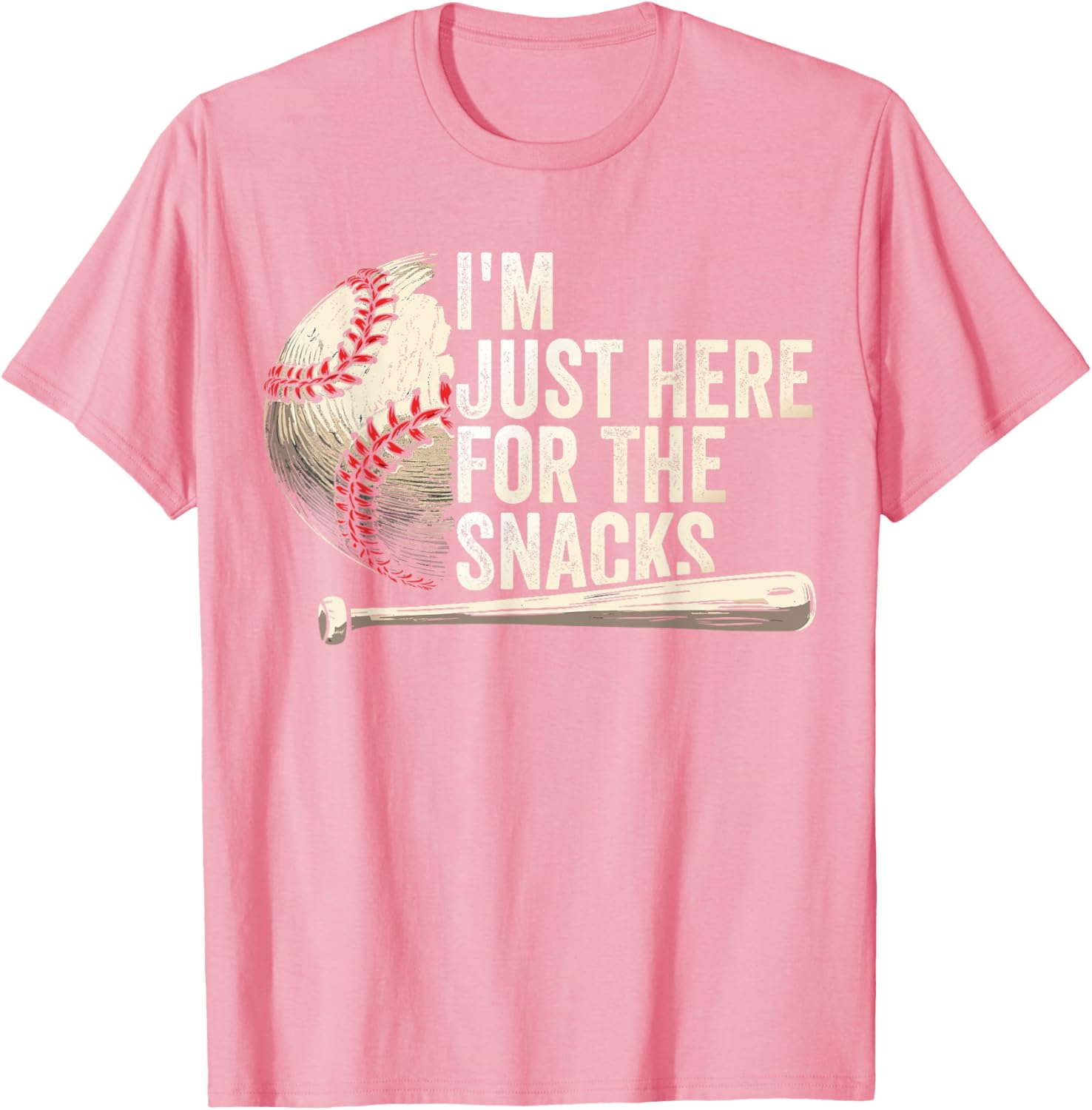 Funny Fantasy Baseball League T-Shirt I'm Just Here For The Snacks - 18