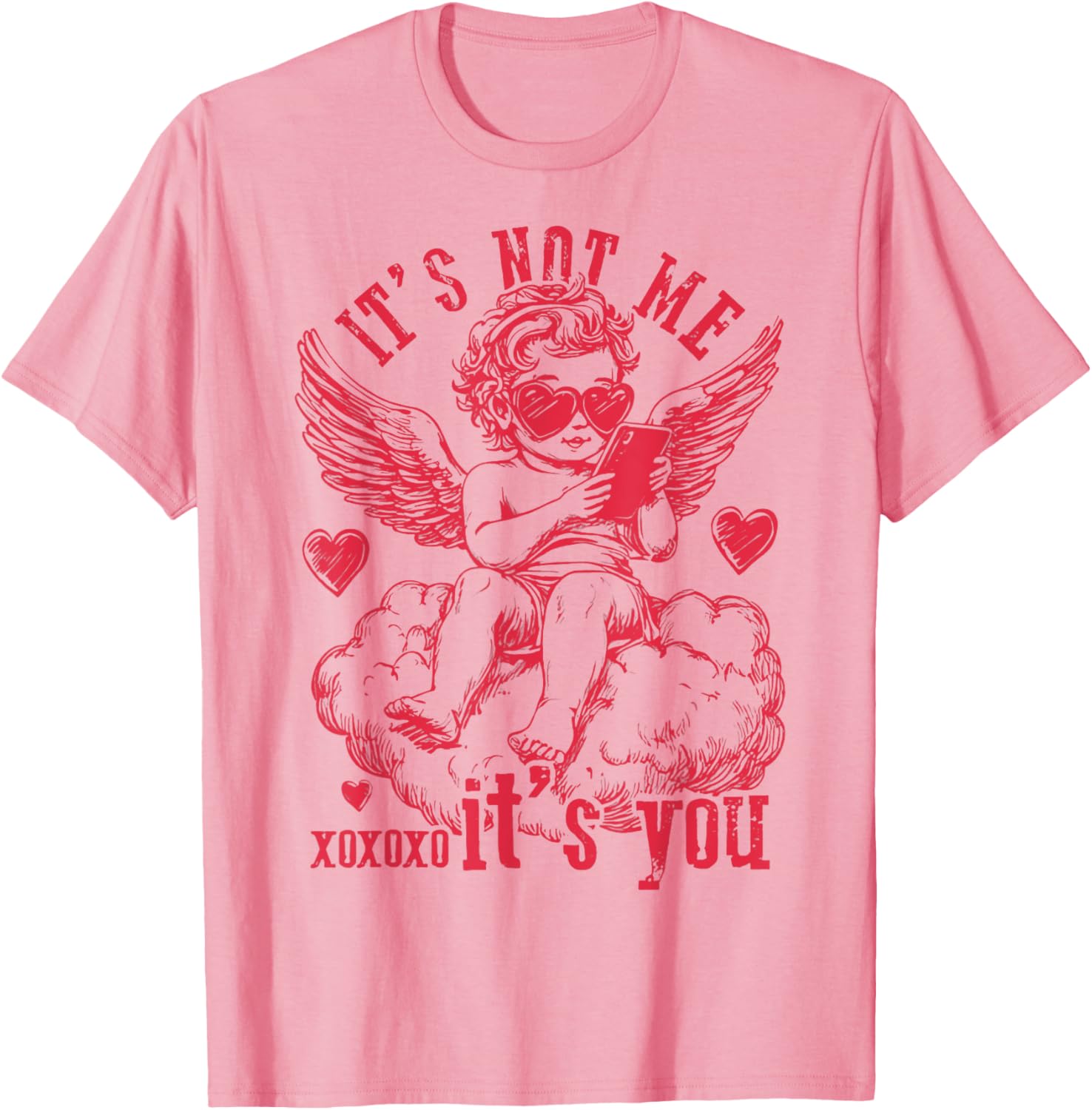 Funny Retro Snarky Cupid Valentine's T-Shirt - It's Not Me It's You - 5