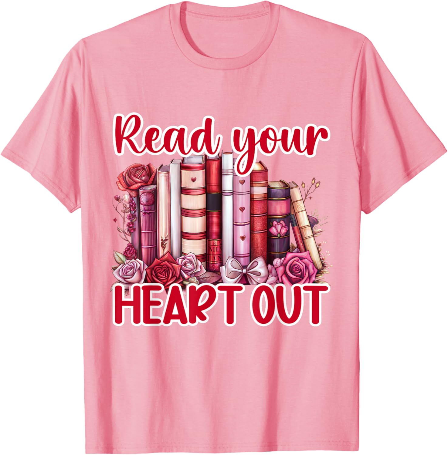 Retro Read Your Heart Out Valentine's Day T-Shirt for Book Lovers and Teachers - 2