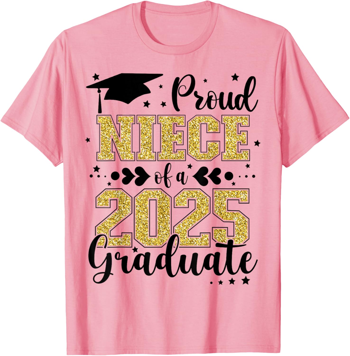Proud Niece of Class of 2025 Graduate Senior T-Shirt for Celebrations - 17