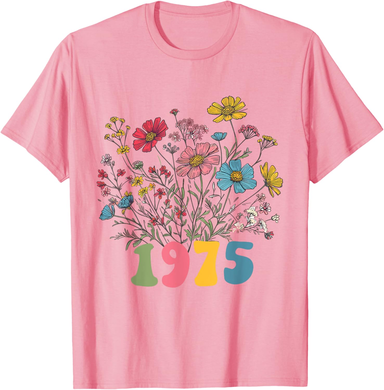 Wildflower 1975 50th Birthday T-Shirt for Women – Celebrate with Style! - 7