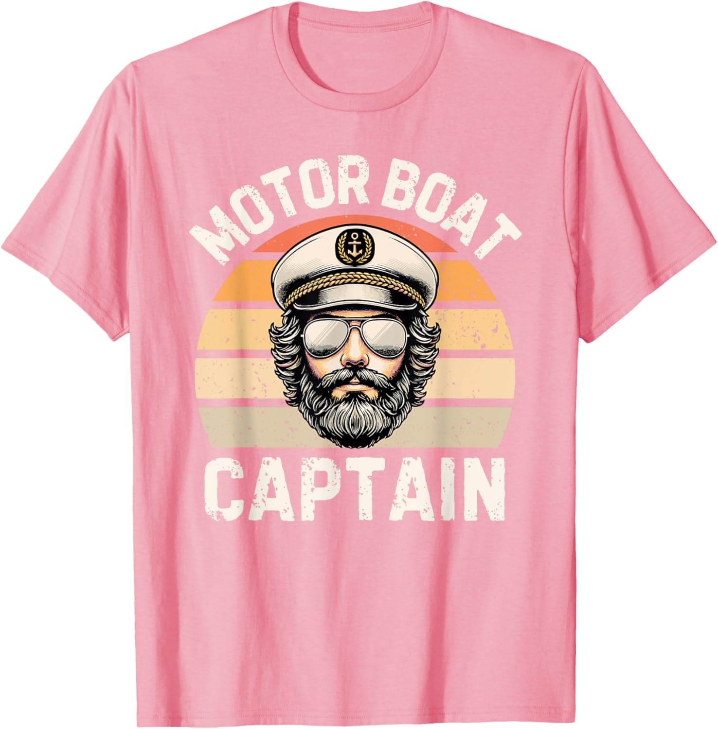 Funny Retro Motor Boat Captain T-Shirt for Nautical Enthusiasts - 24
