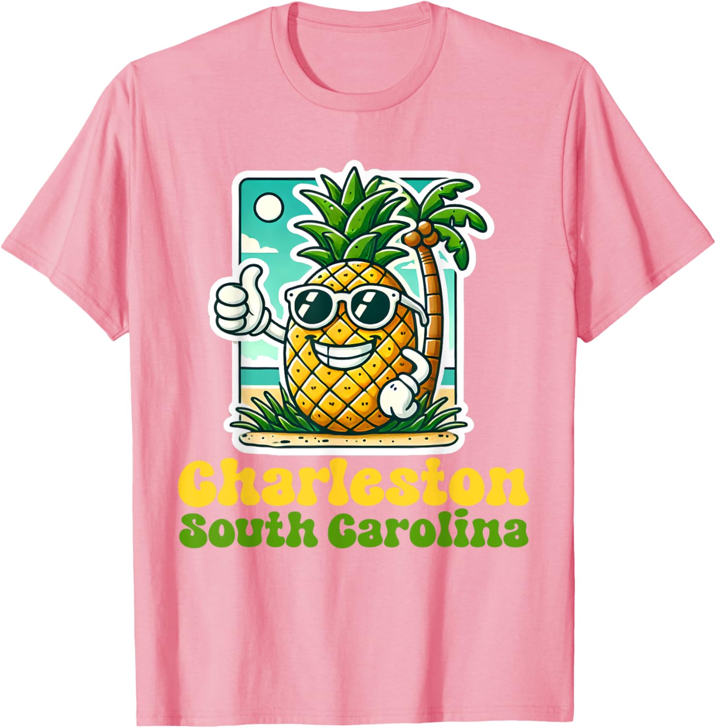 Cute Pineapple Thumbs Up T-Shirt - Charleston South Carolina Style - 14